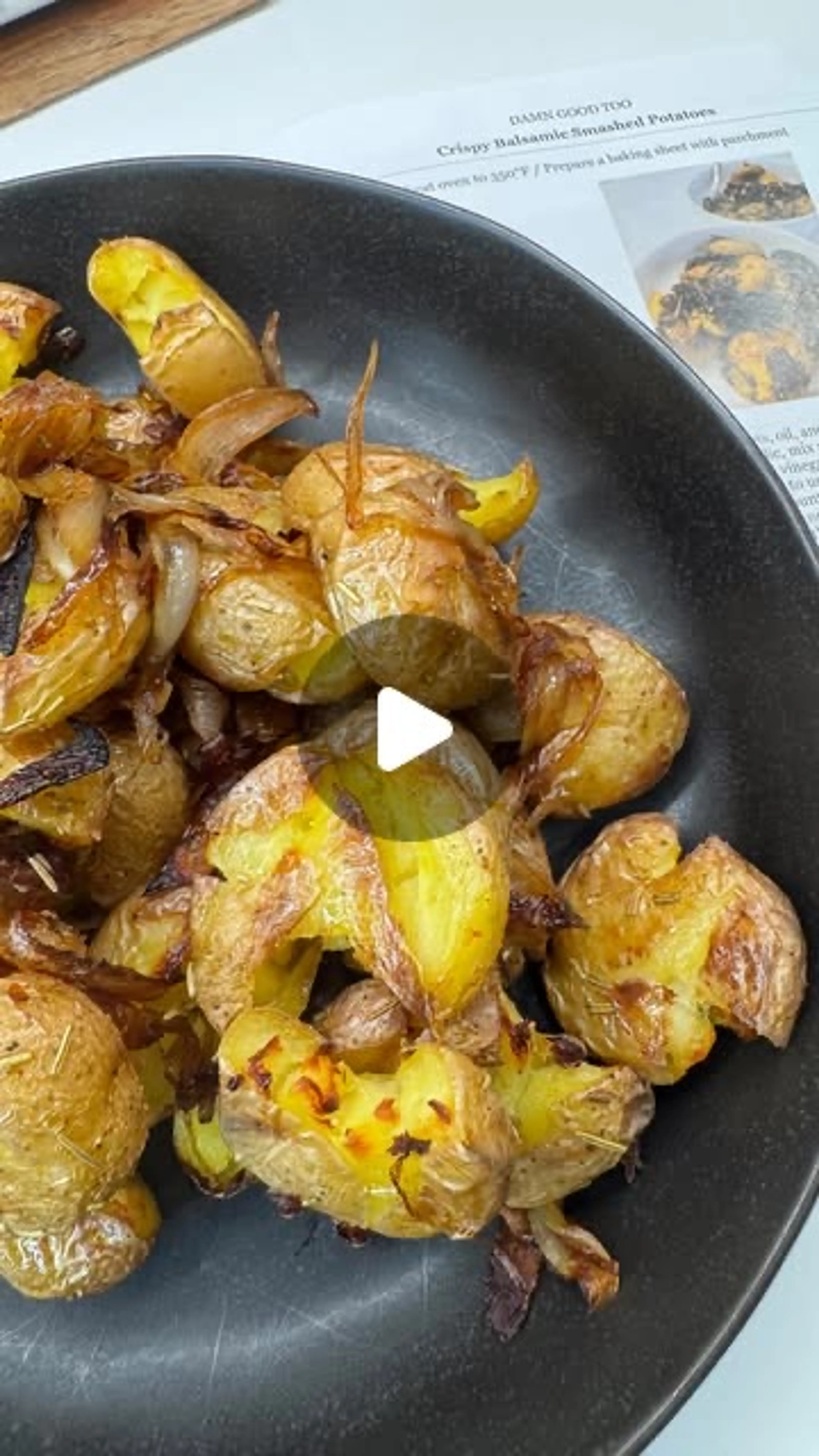DGF Crispy Balsamic Smashed Potatoes