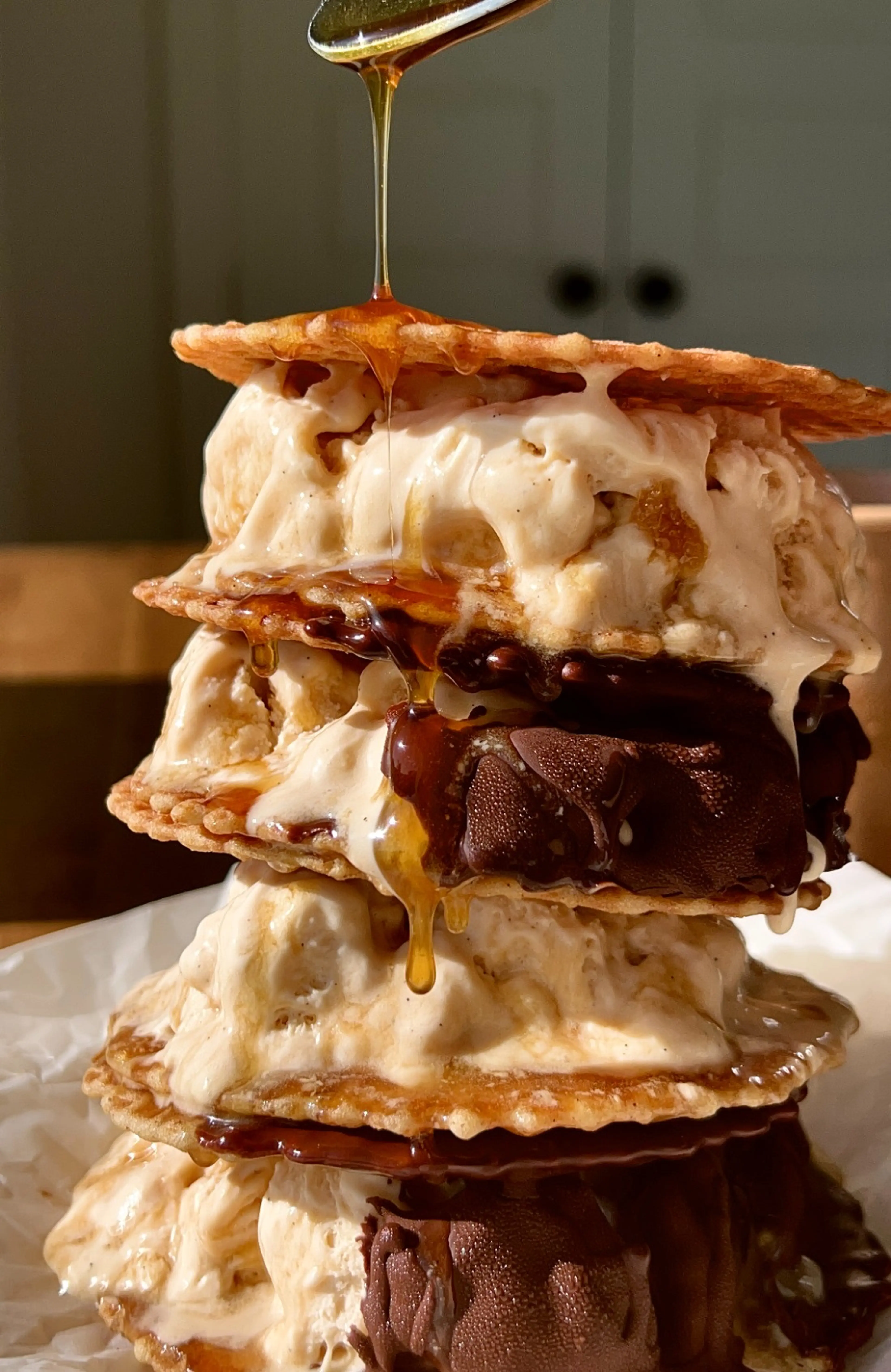 Salted Maple Swirl Ice Cream Sandwiches (w/ Butter Waffle Co