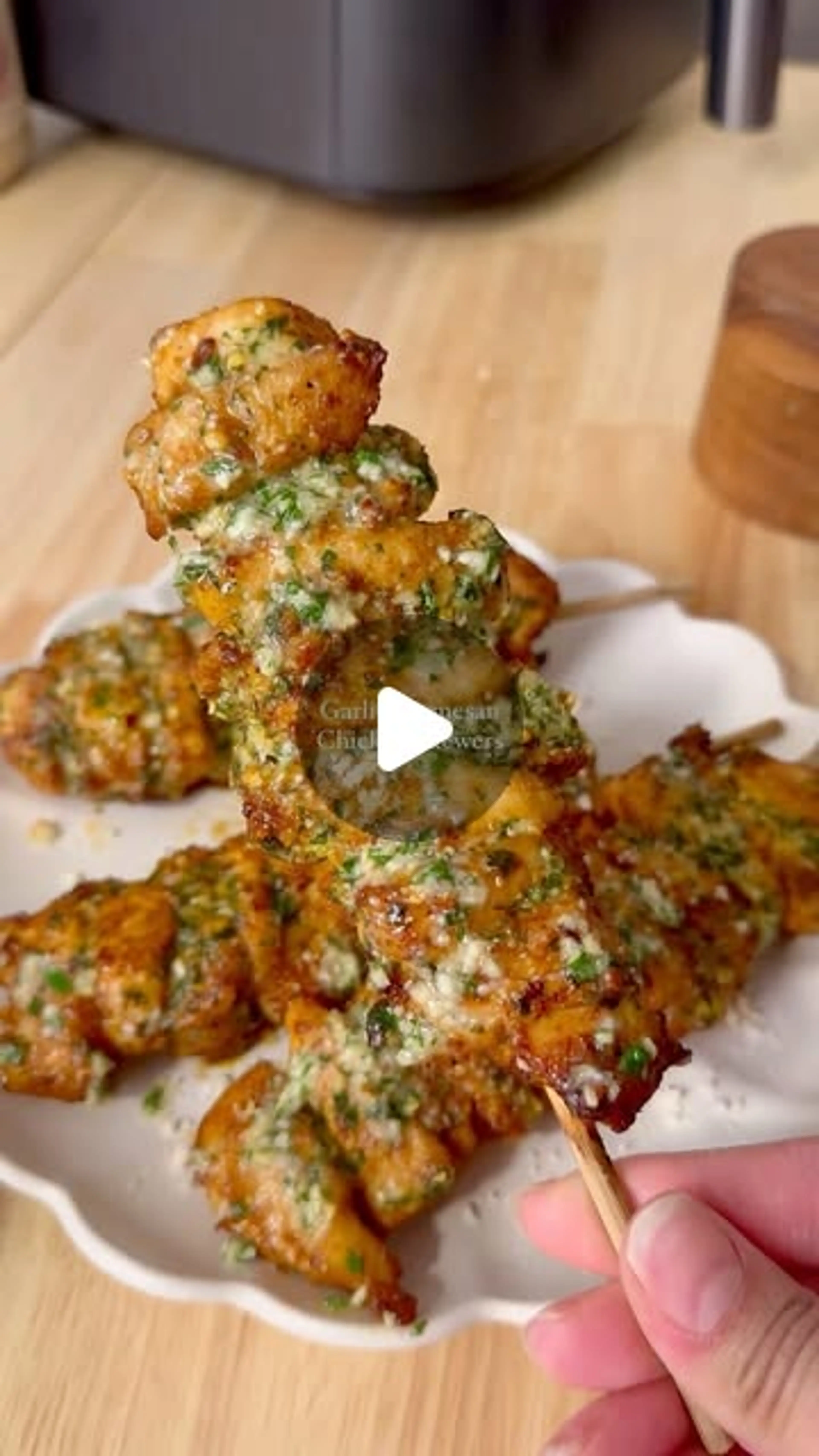 Garlic Parmesan Chicken Skewers