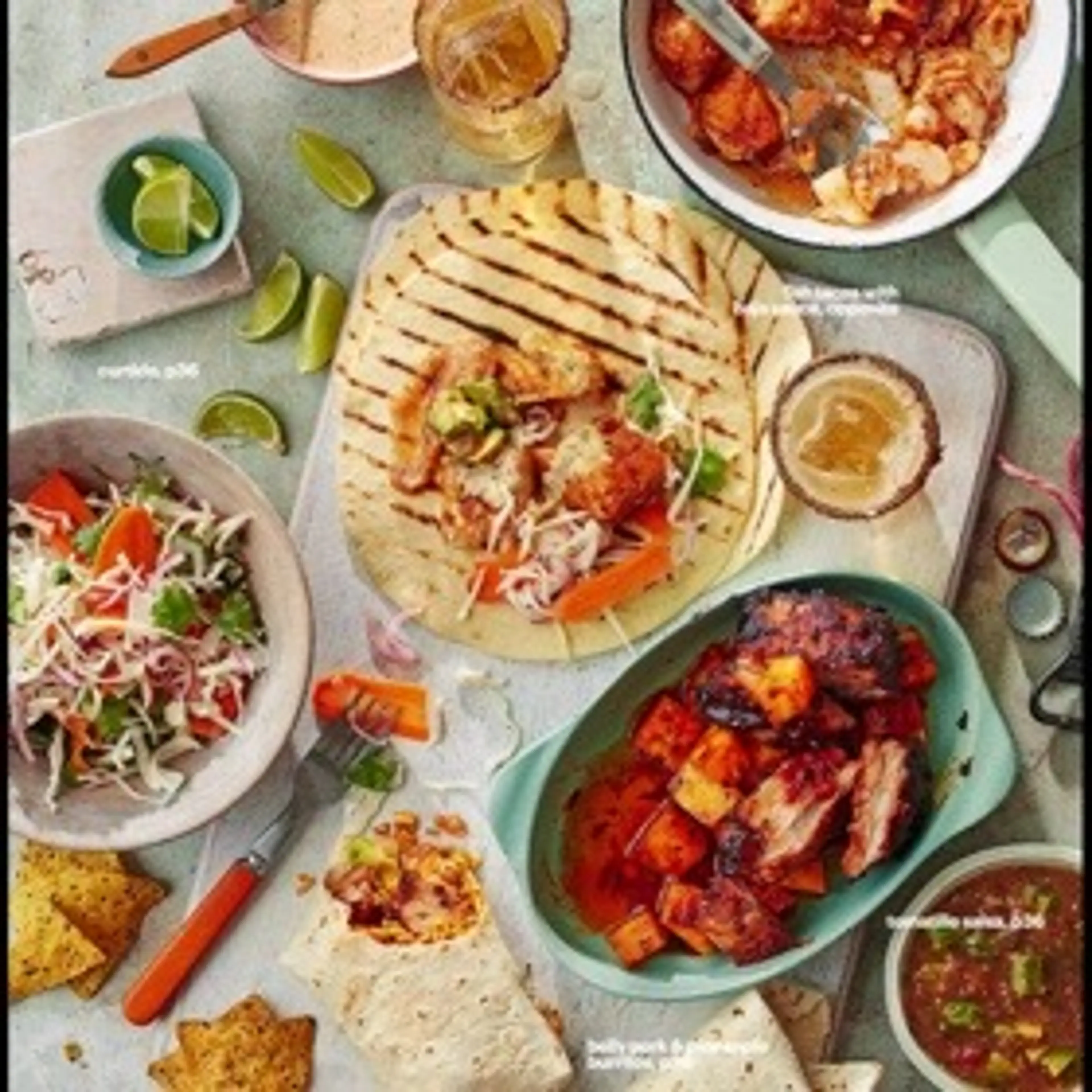 Belly pork & pineapple burritos