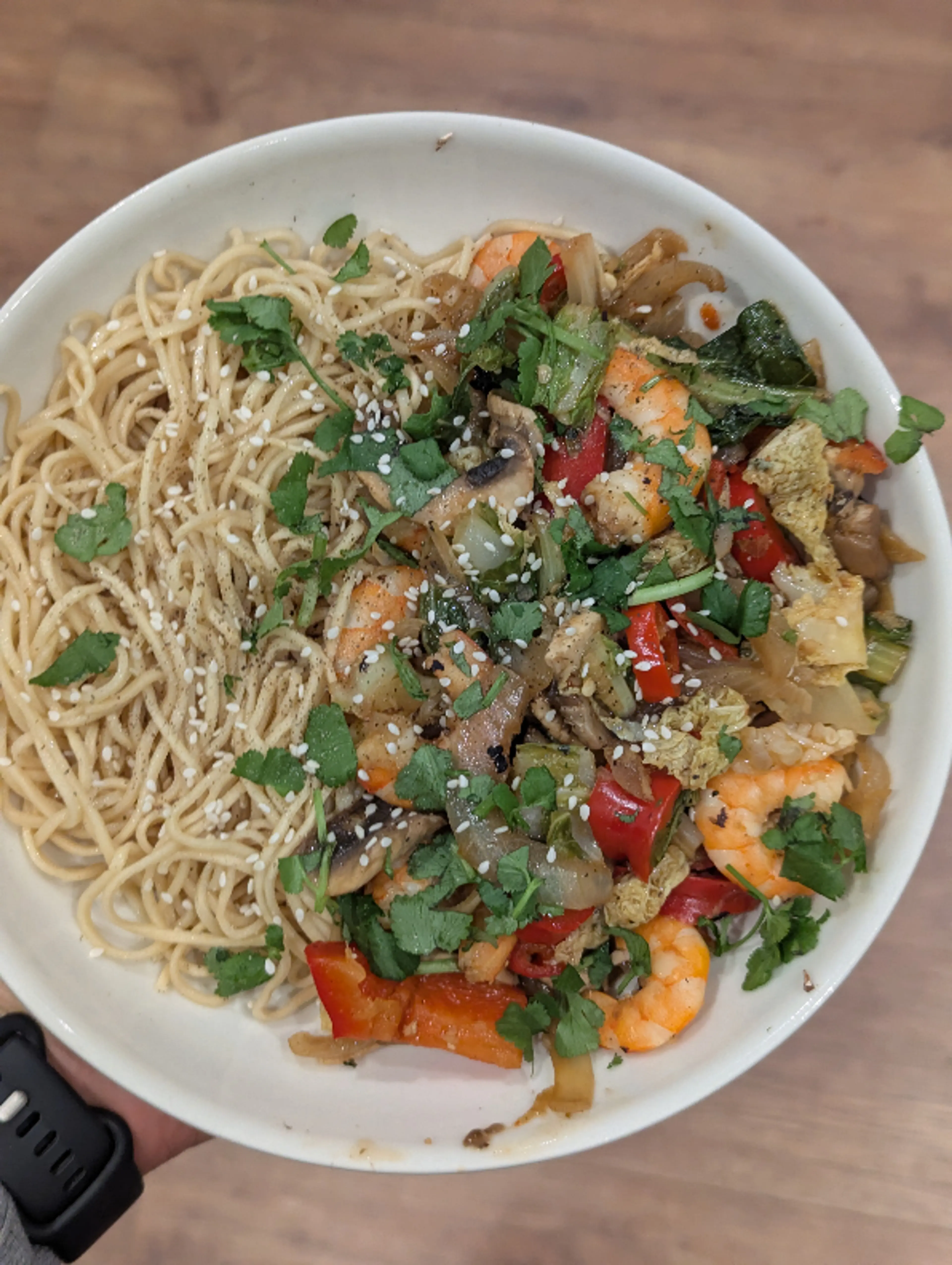 🍤 Sauté de Crevettes, Champignons & Légumes