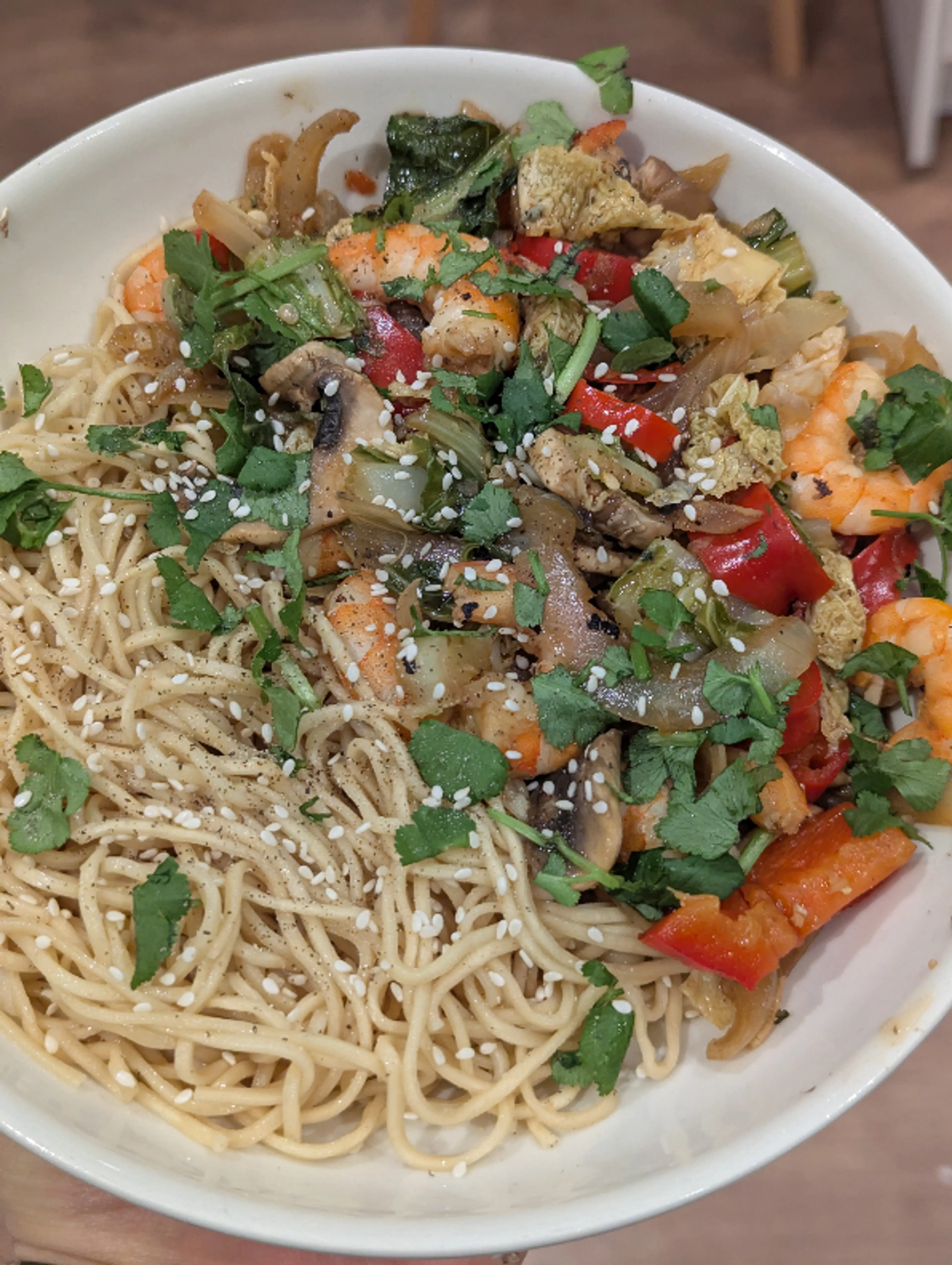 🍤 Sauté de Crevettes, Champignons & Légumes