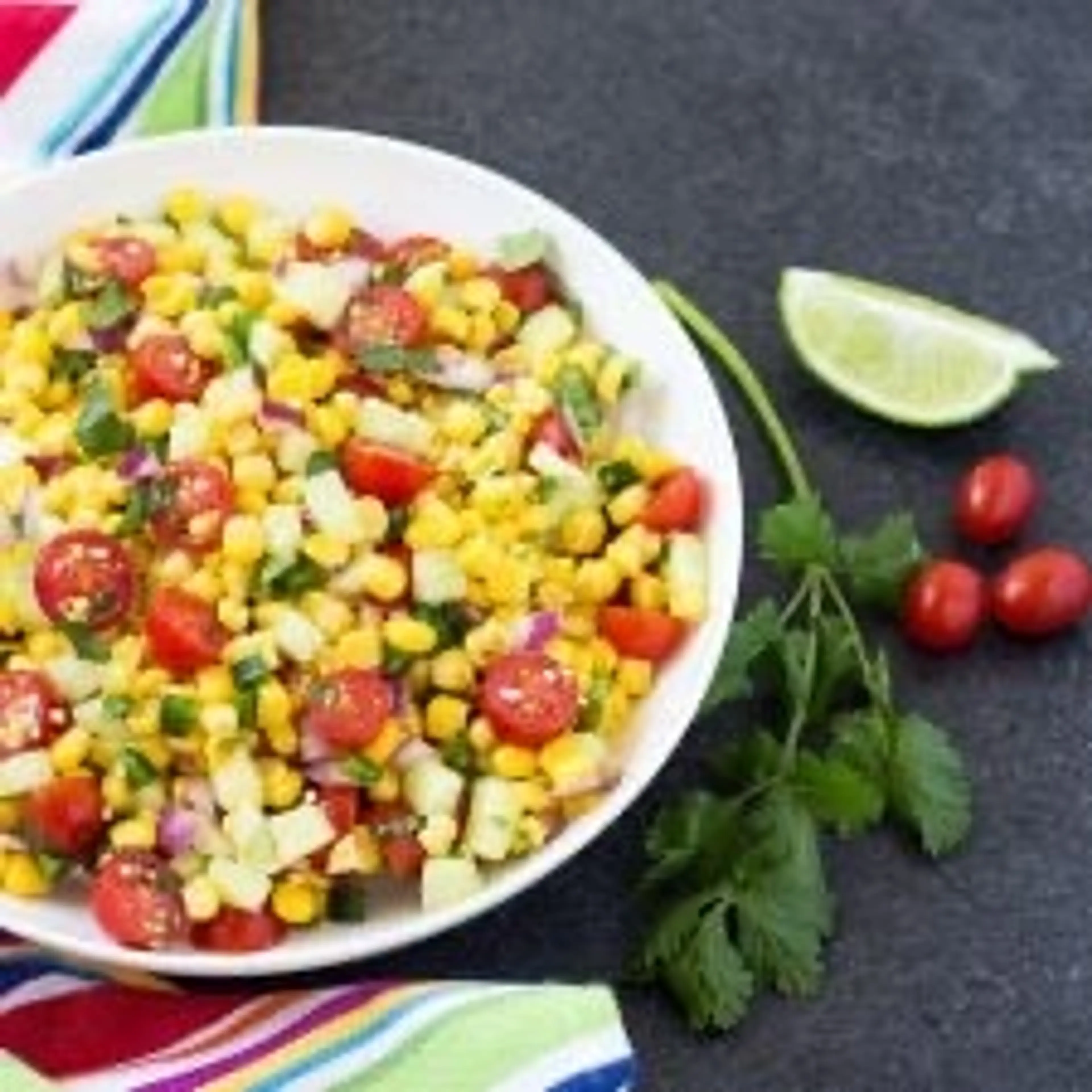 Corn, Tomato and Cucumber Salad