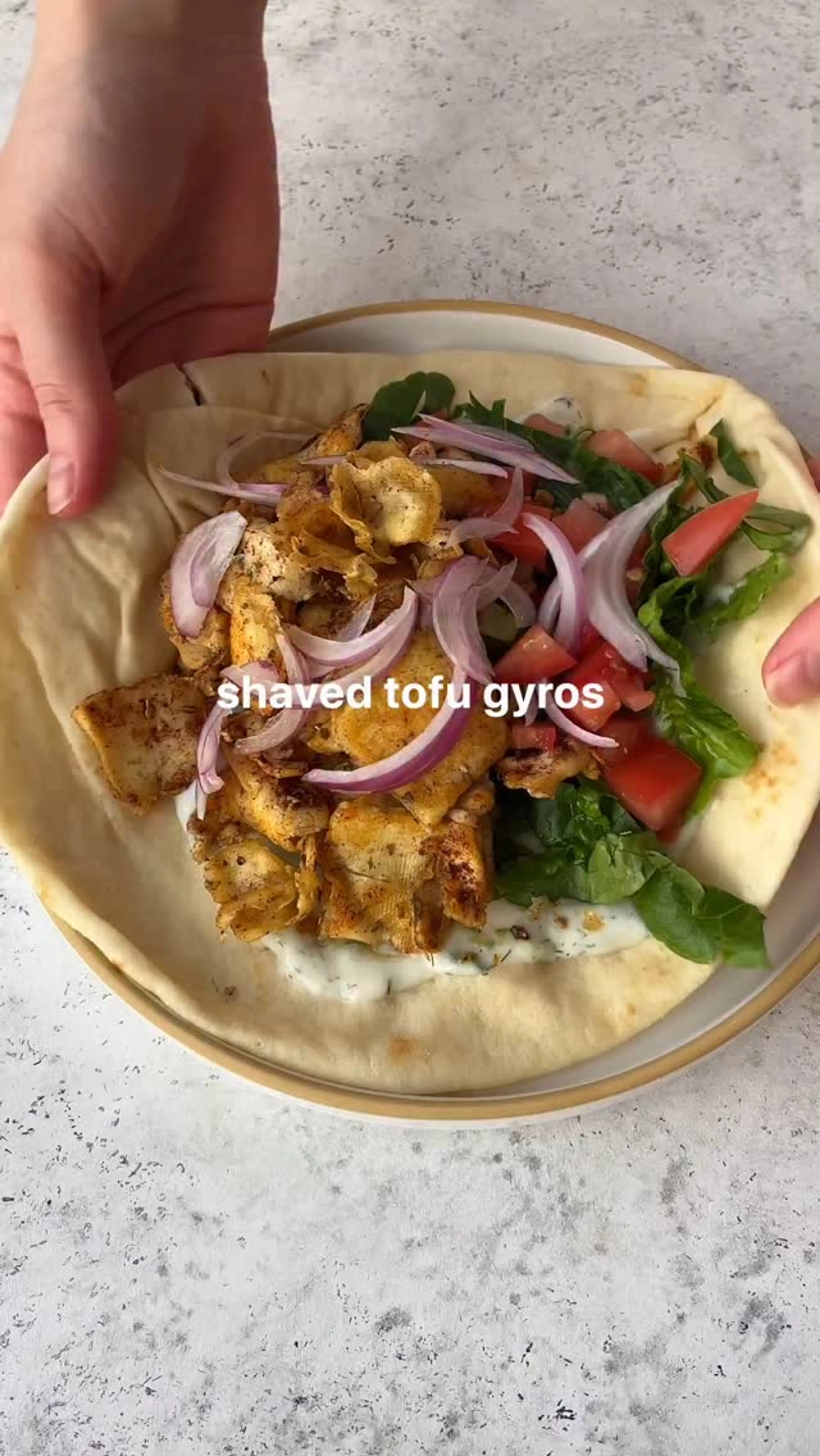 Shaved Tofu Gyros