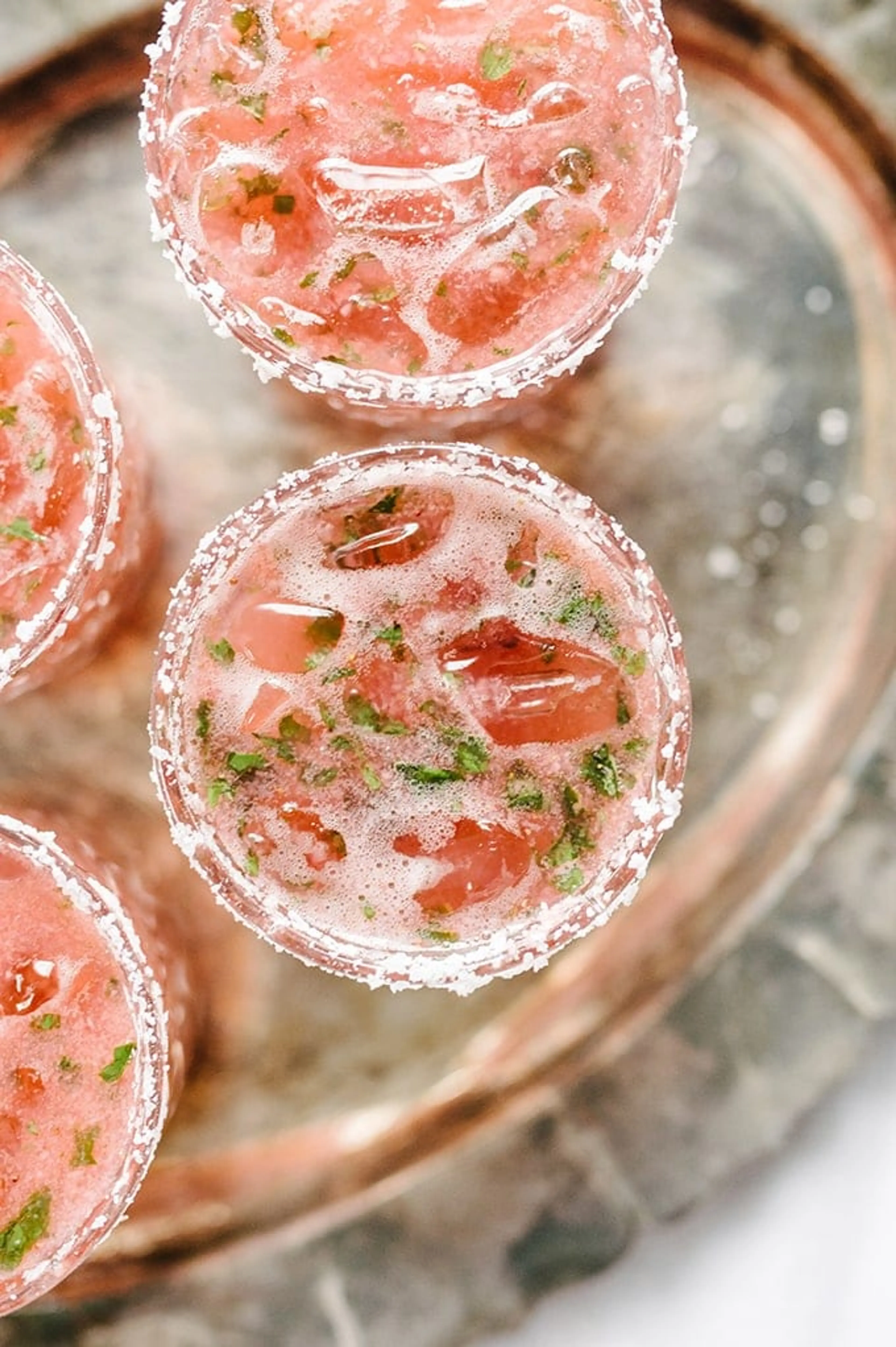 Strawberry Basil Margarita Summer Cocktail