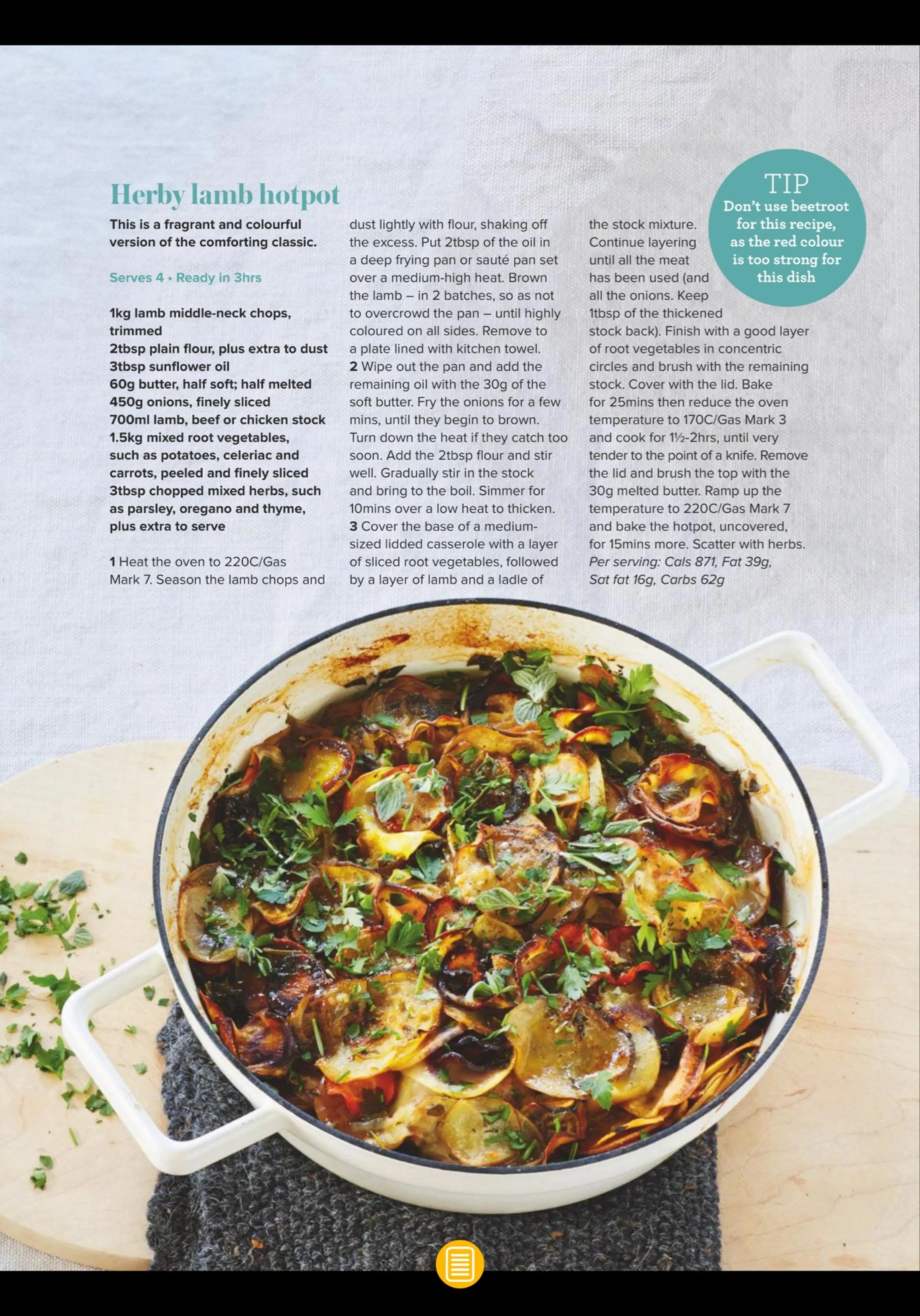 Herby Lamb Hotpot