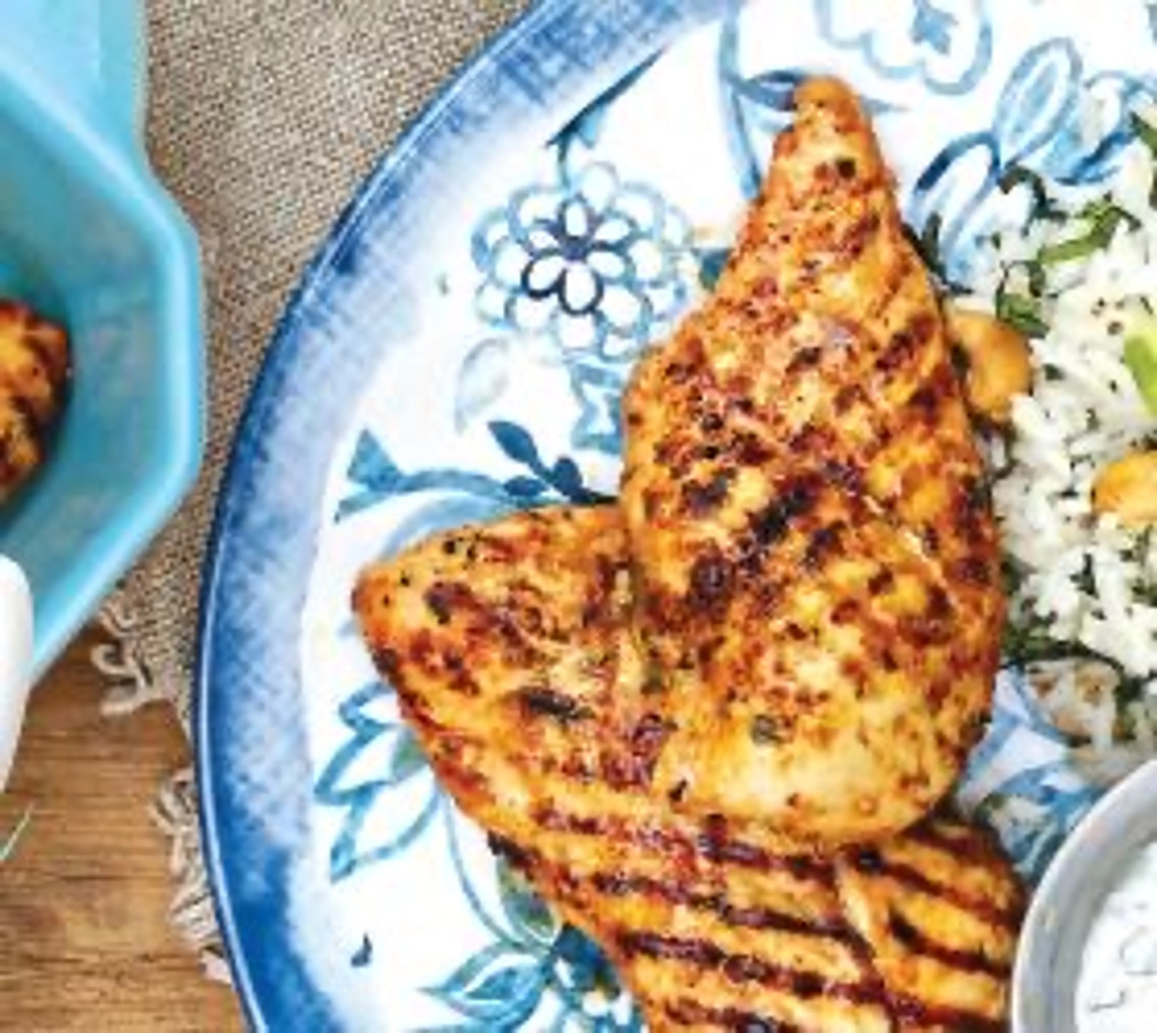 Cajun Chicken with a Mint and Lemon Rice Salad