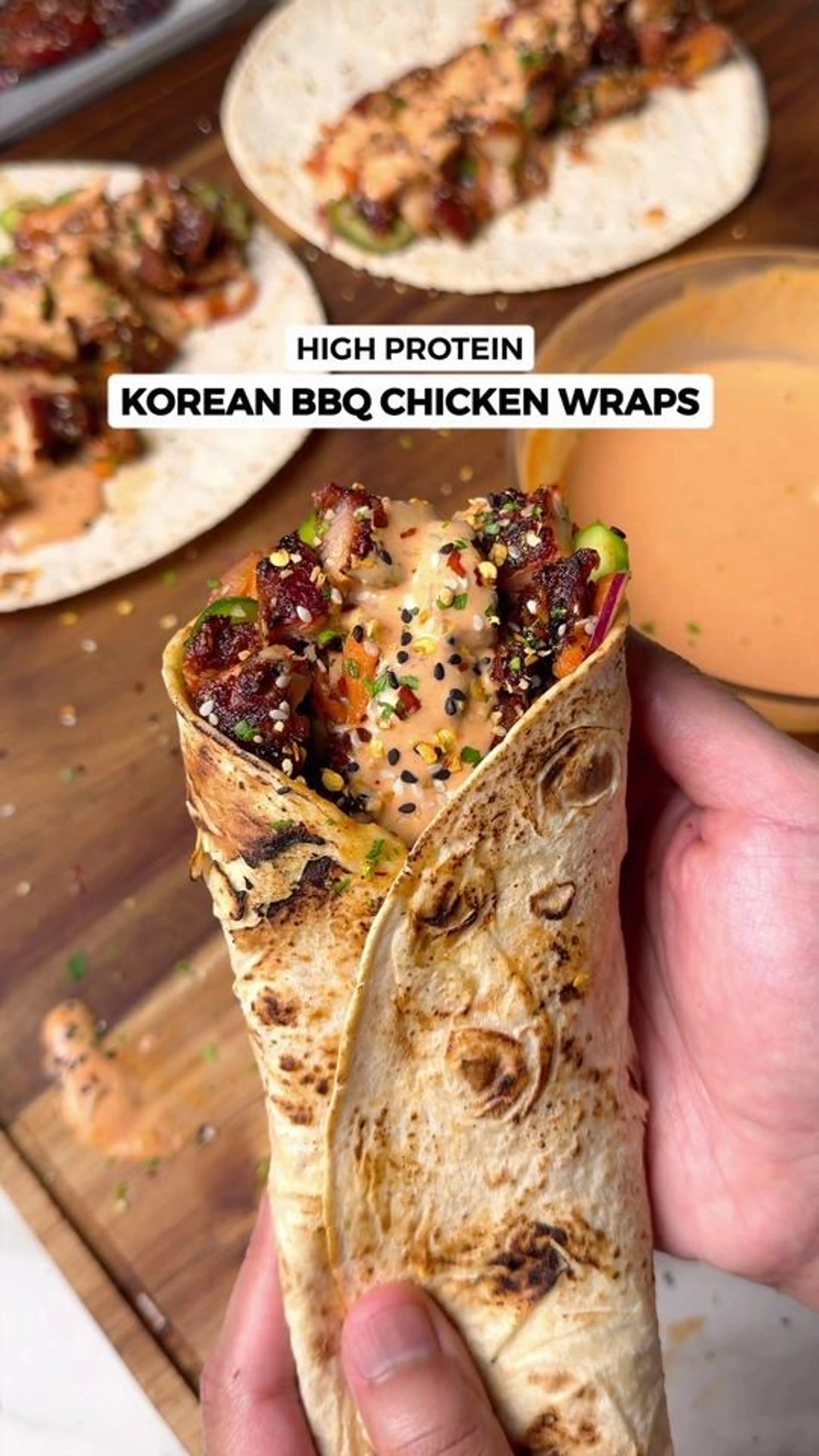 Korean Bbq Chicken Wraps