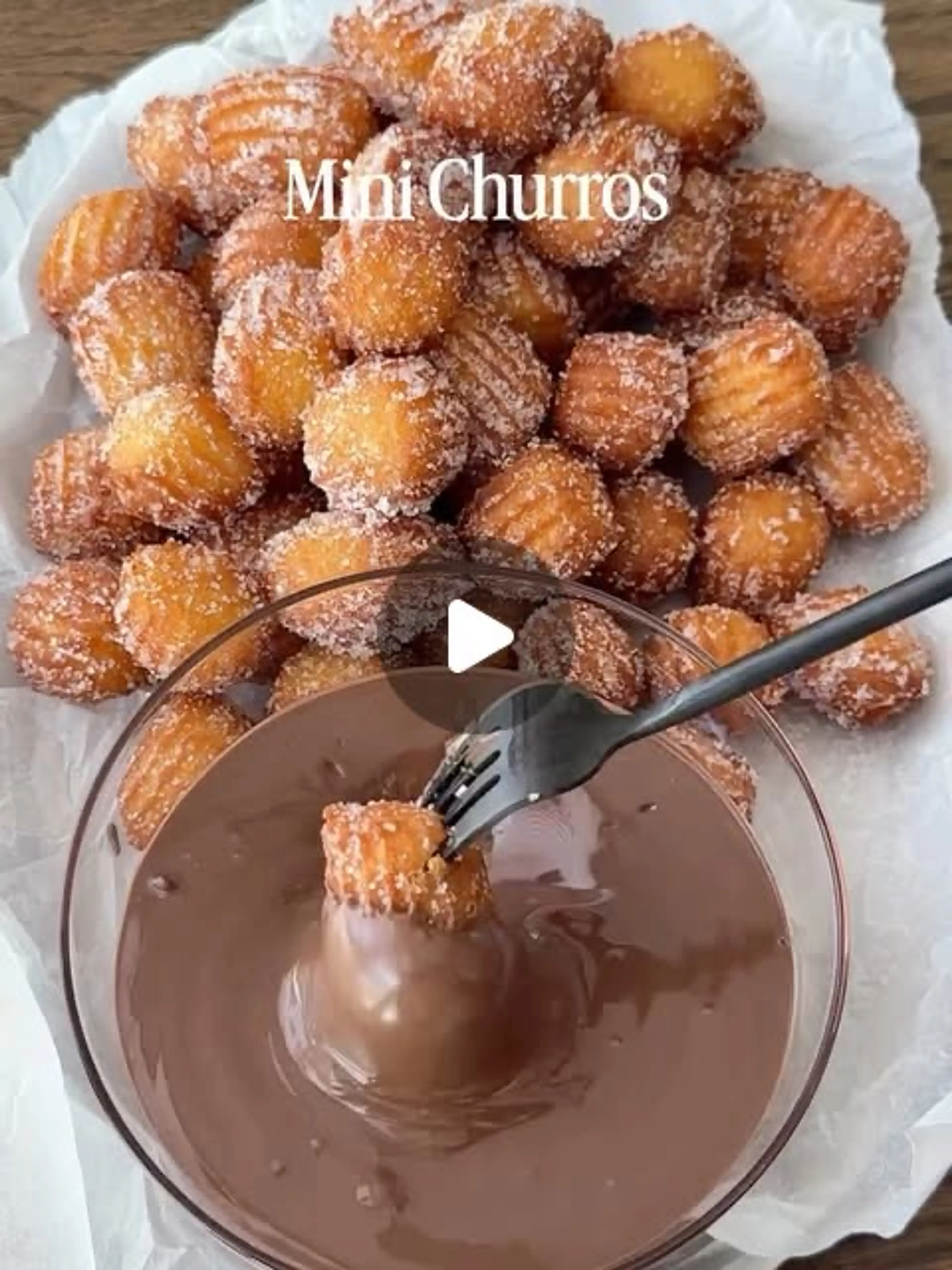 Mini Churros with Chocolate Dip