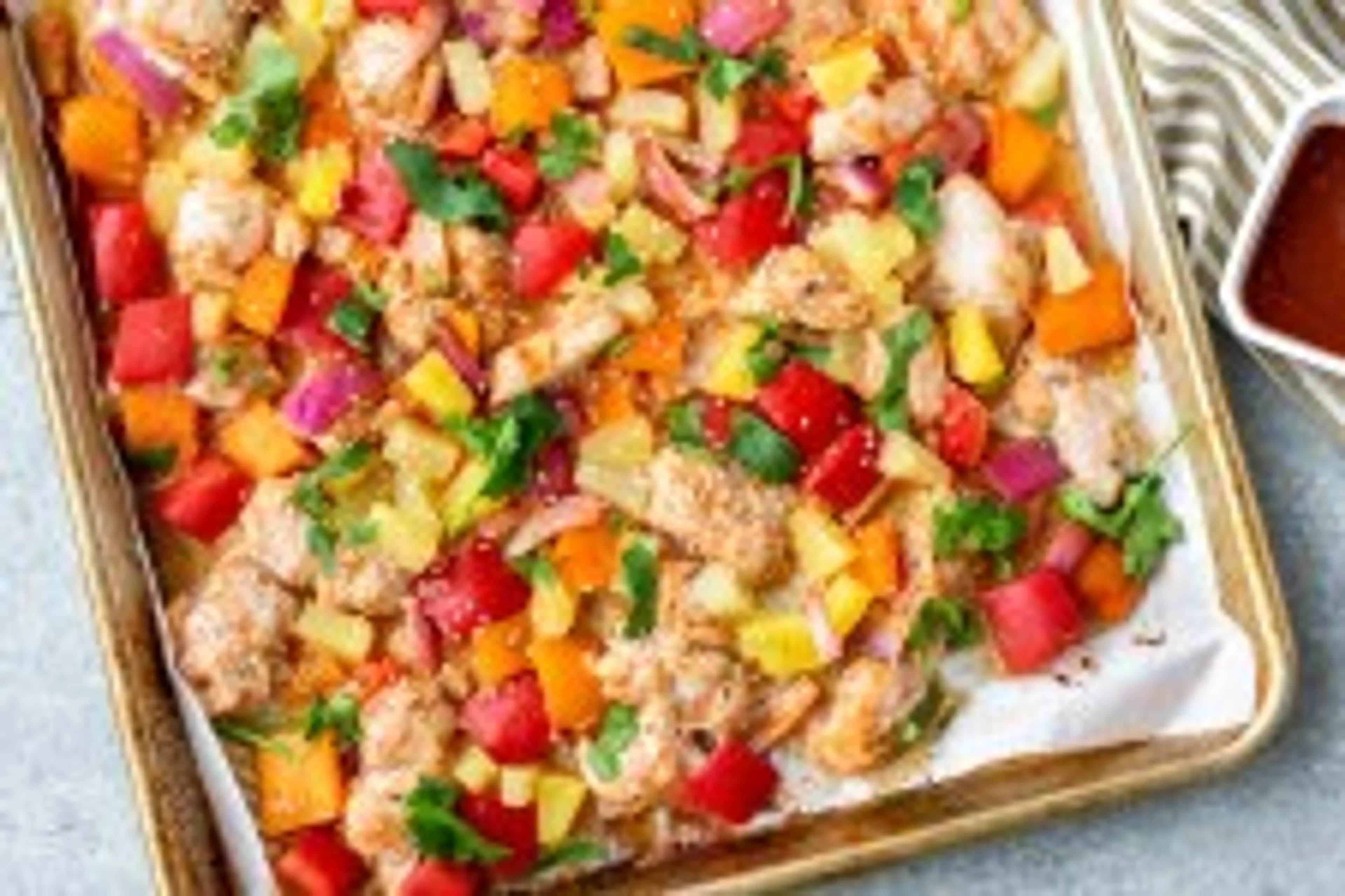 Hawaiian Chicken Sheet Pan Meal (Whole30, Paleo, Low Carb)
