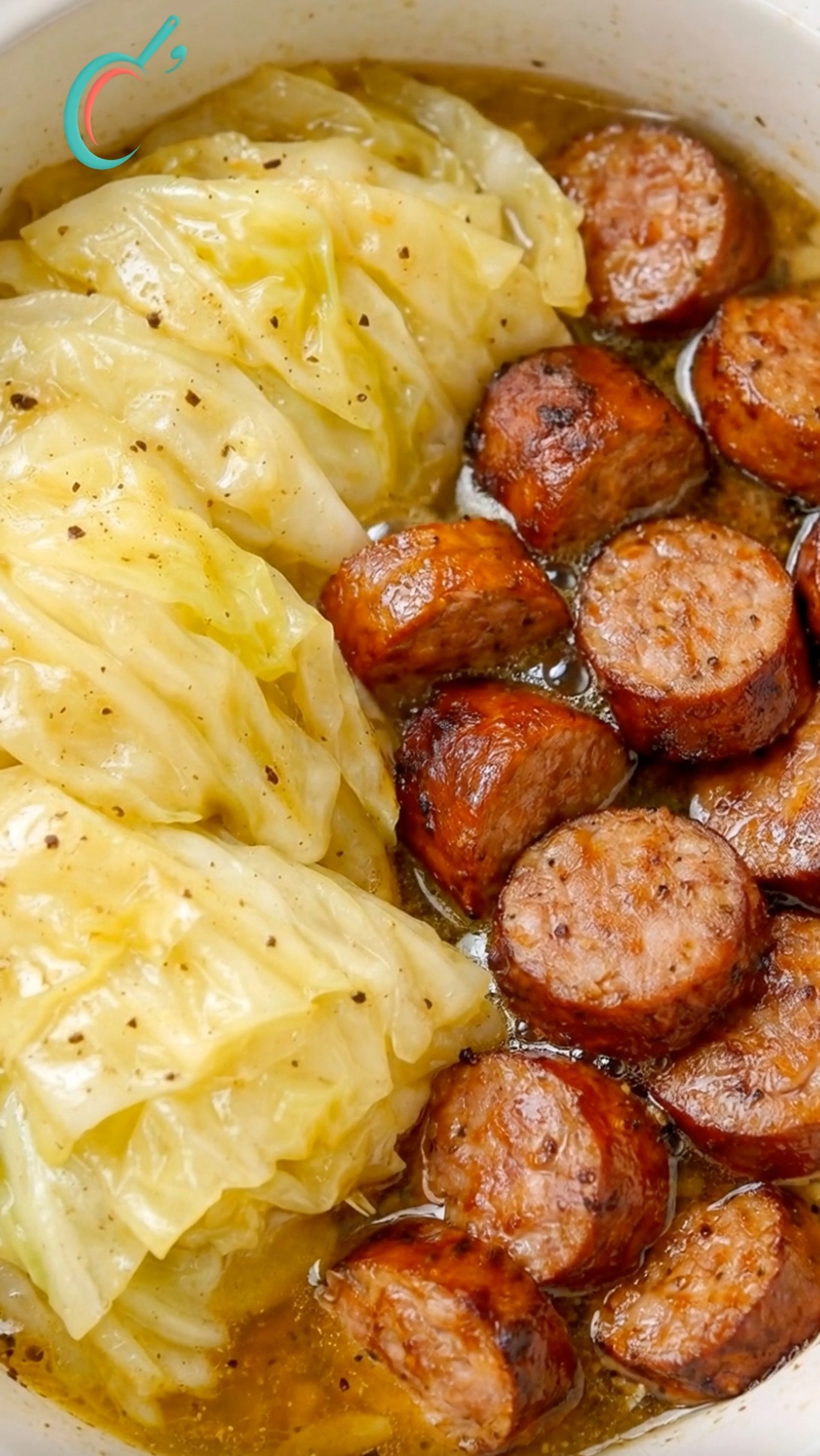 This Slow Cooker Cabbage and Sausage Is Buttery, Tender and