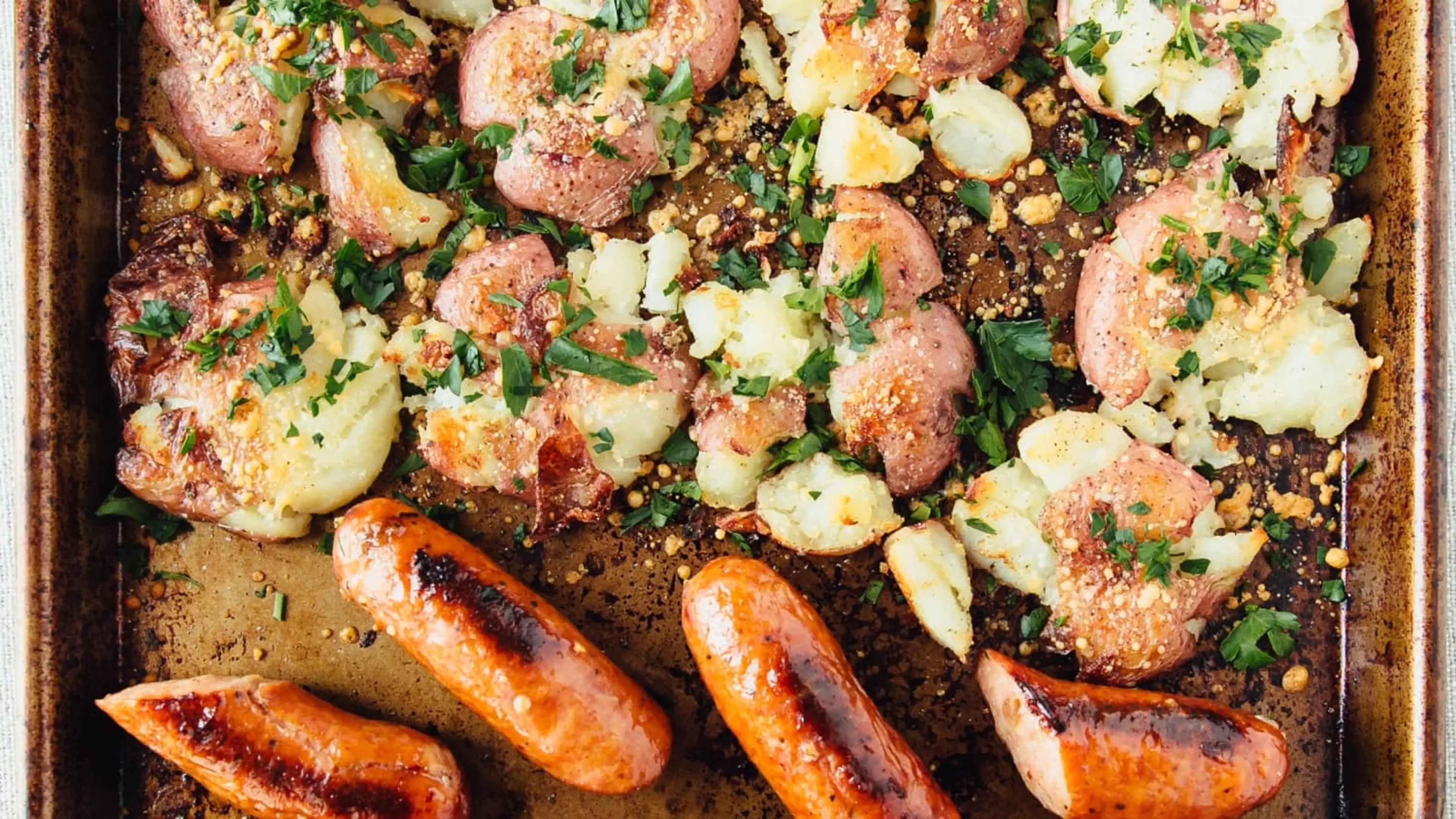 Sheet Pan Potatoes and Chicken Sausage