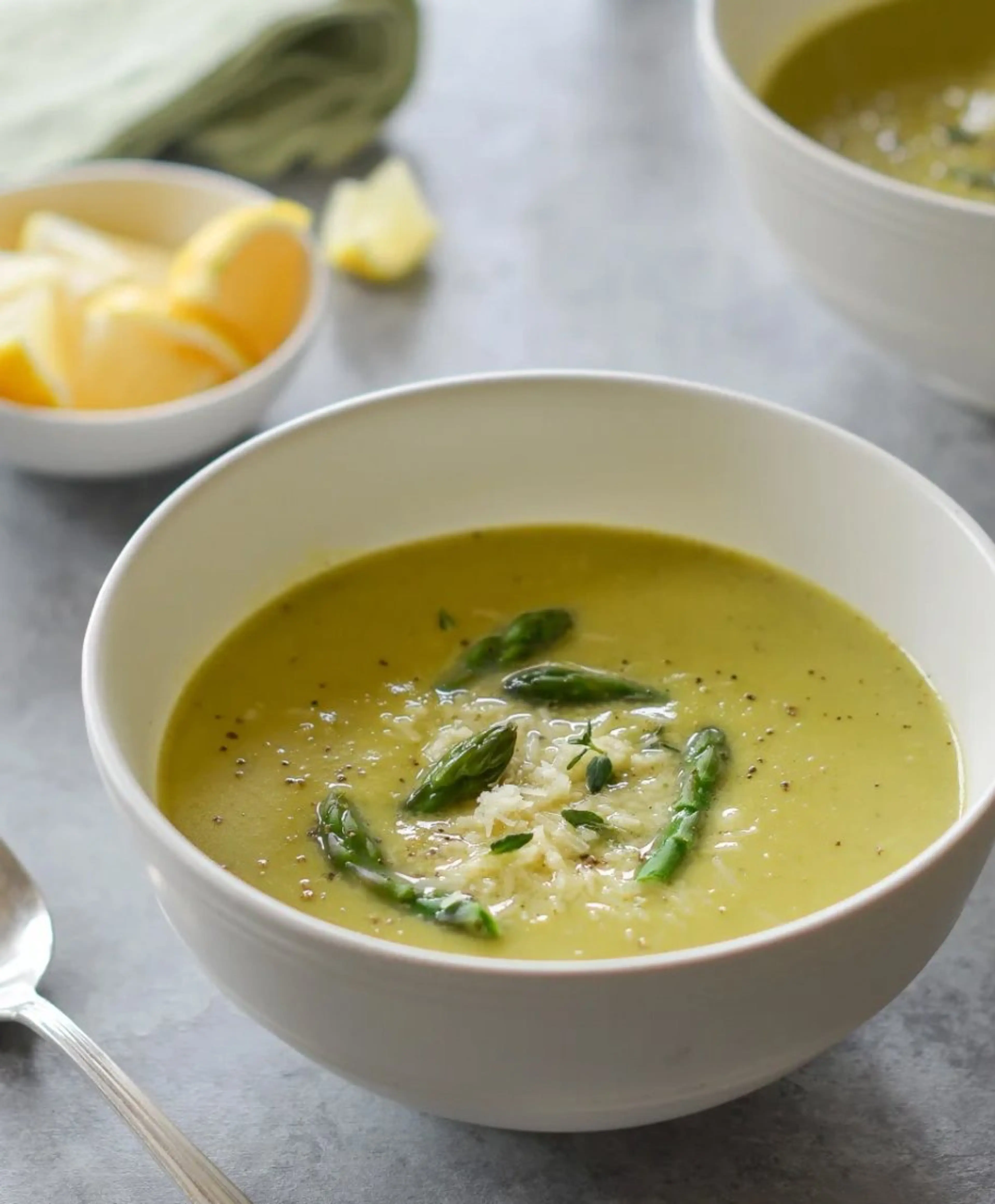Asparagus Soup with Lemon and Parmesan
