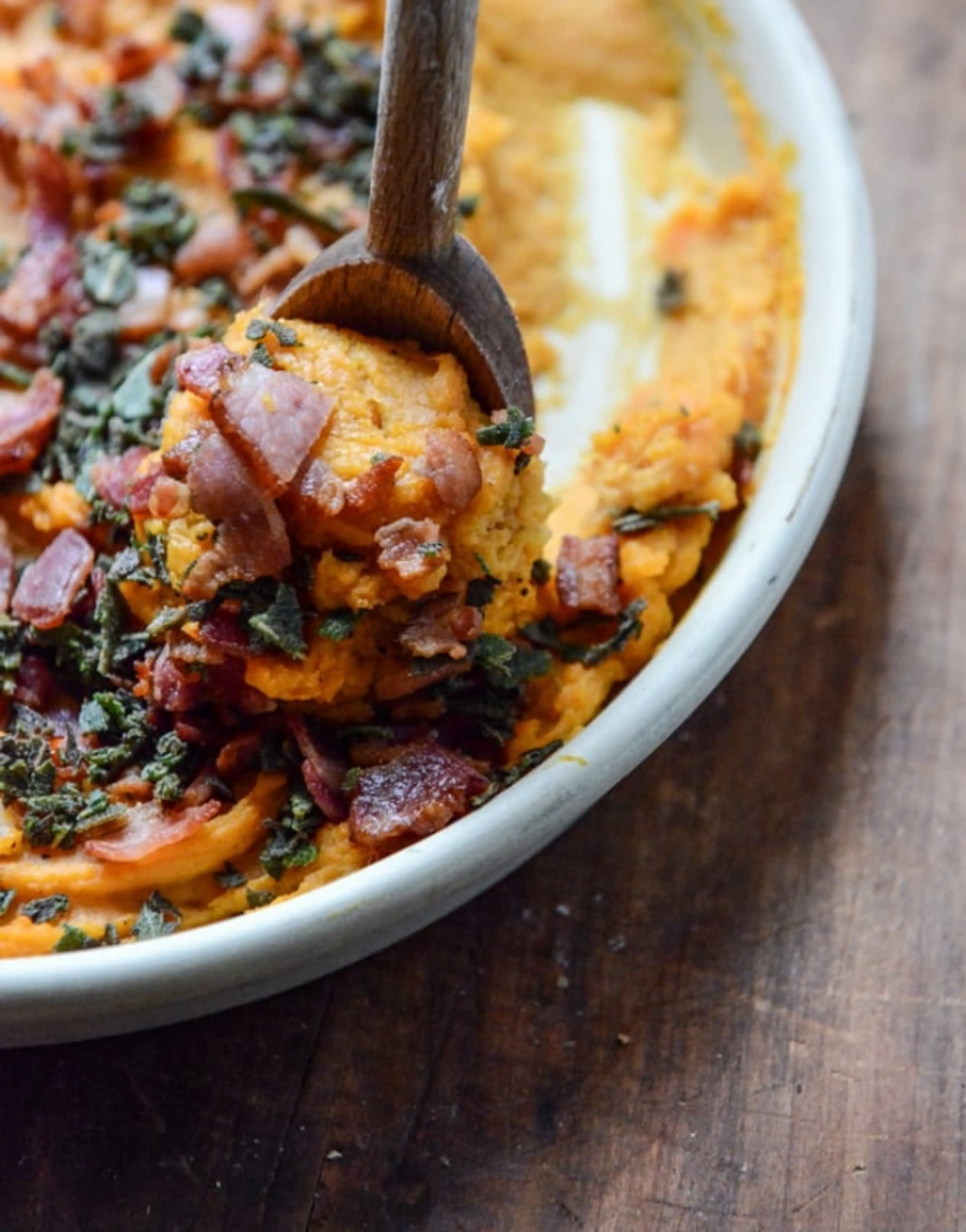 Reema's Bourbon Bacon Sweet Potatoes