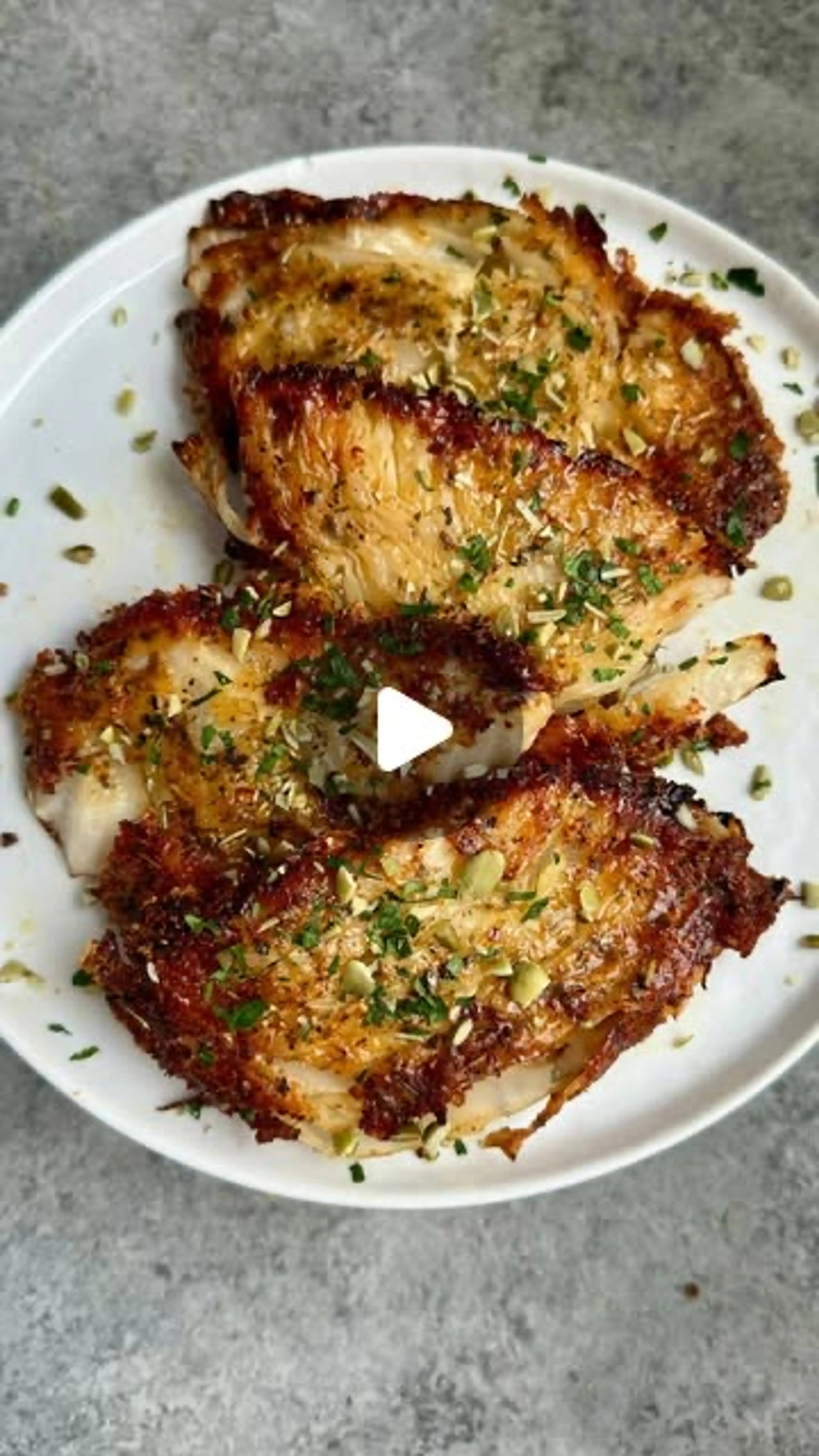 Parmesan Crusted Cabbage Slices