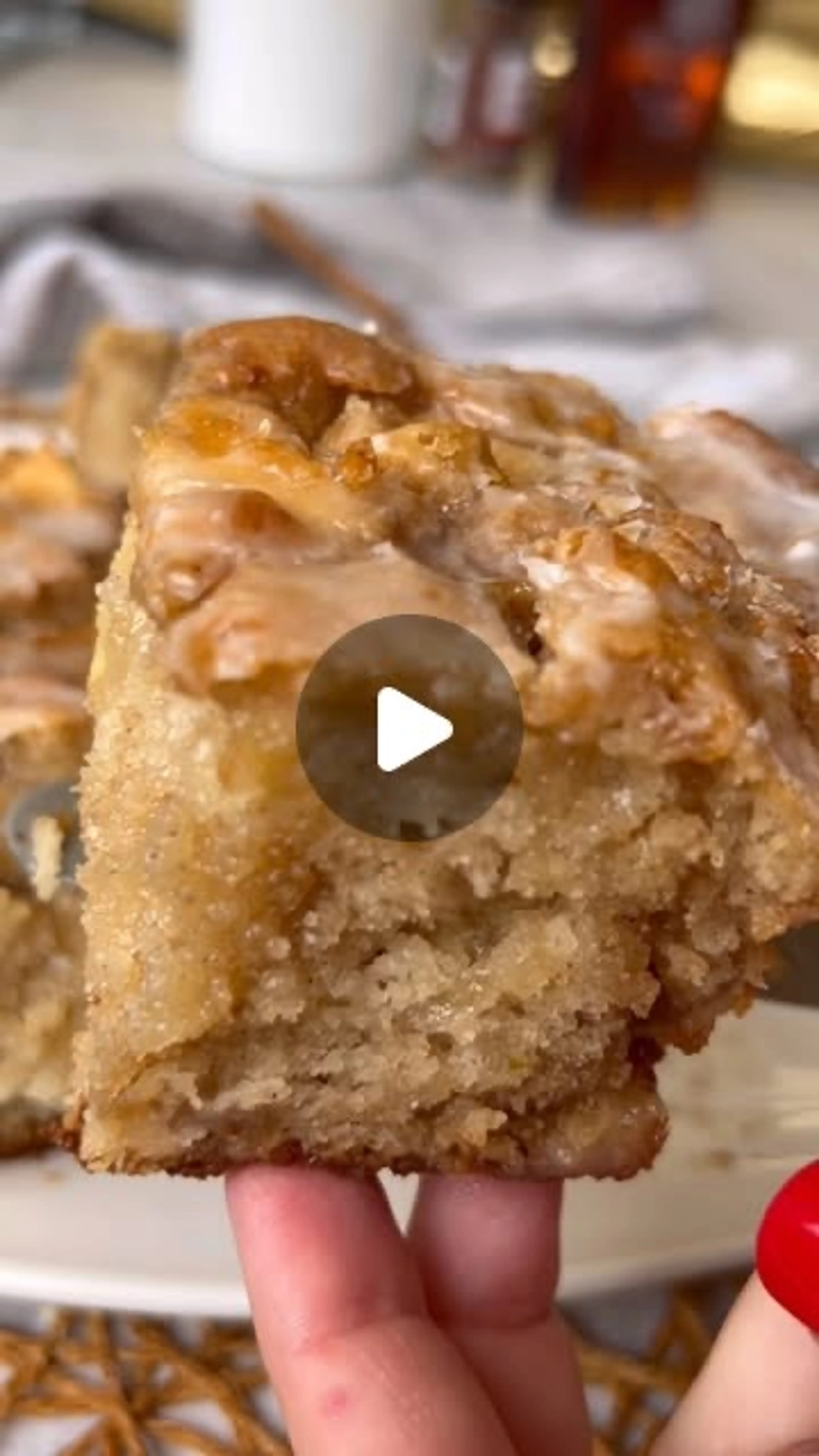 Apple Fritter Cake with Maple Glaze