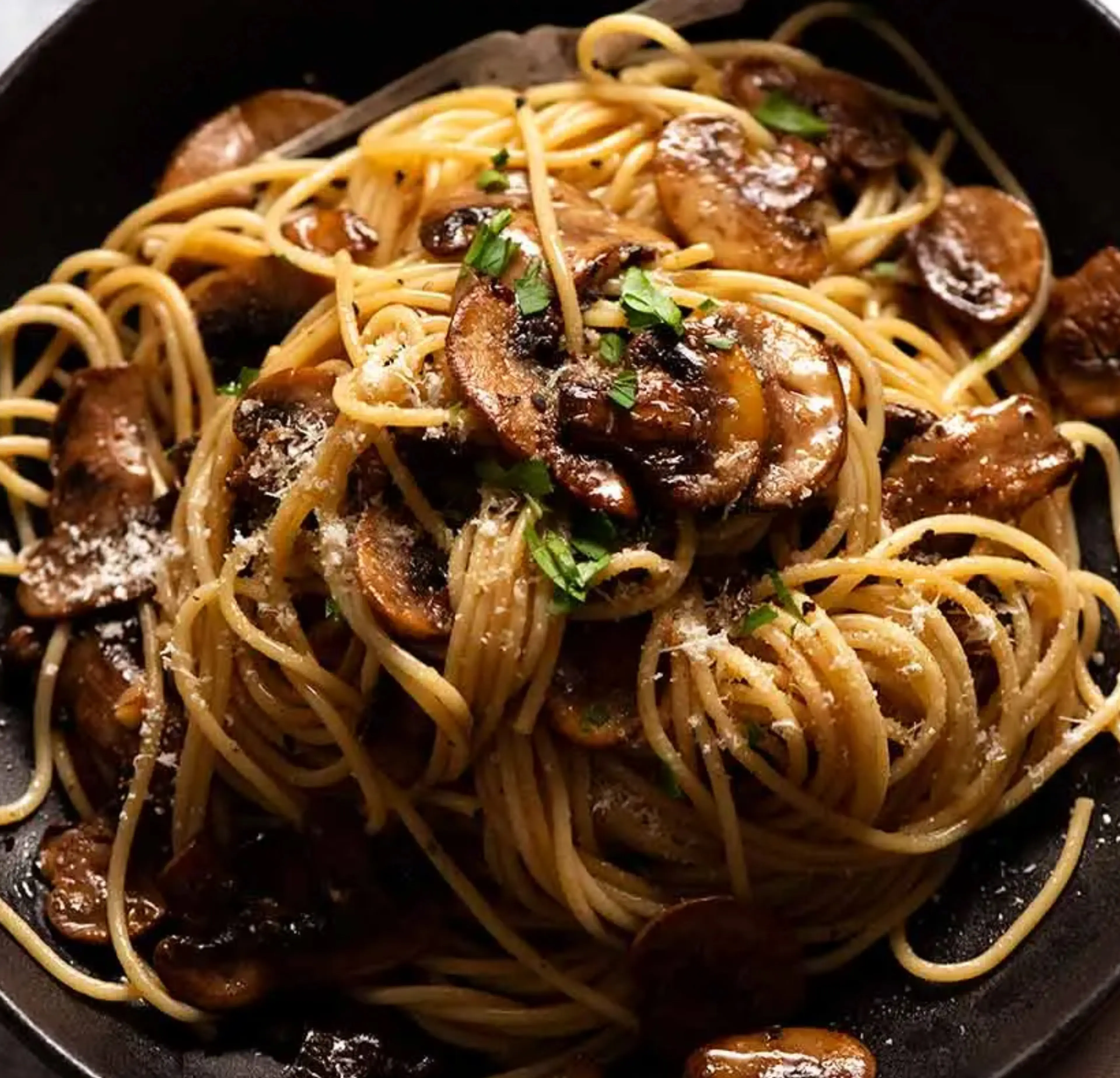 Mushroom Garlic Pasta