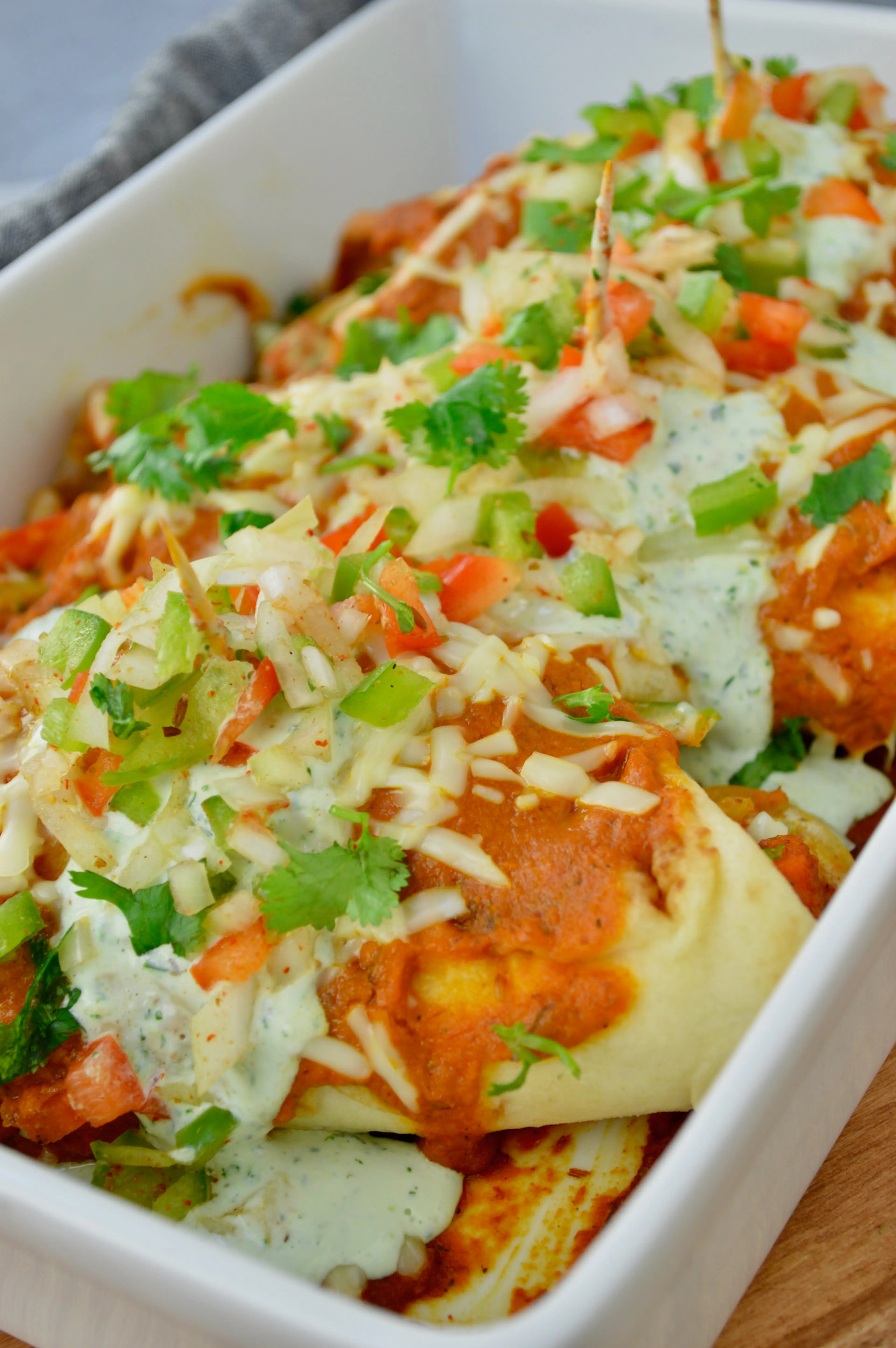 Paneer Tikka Naanchiladas