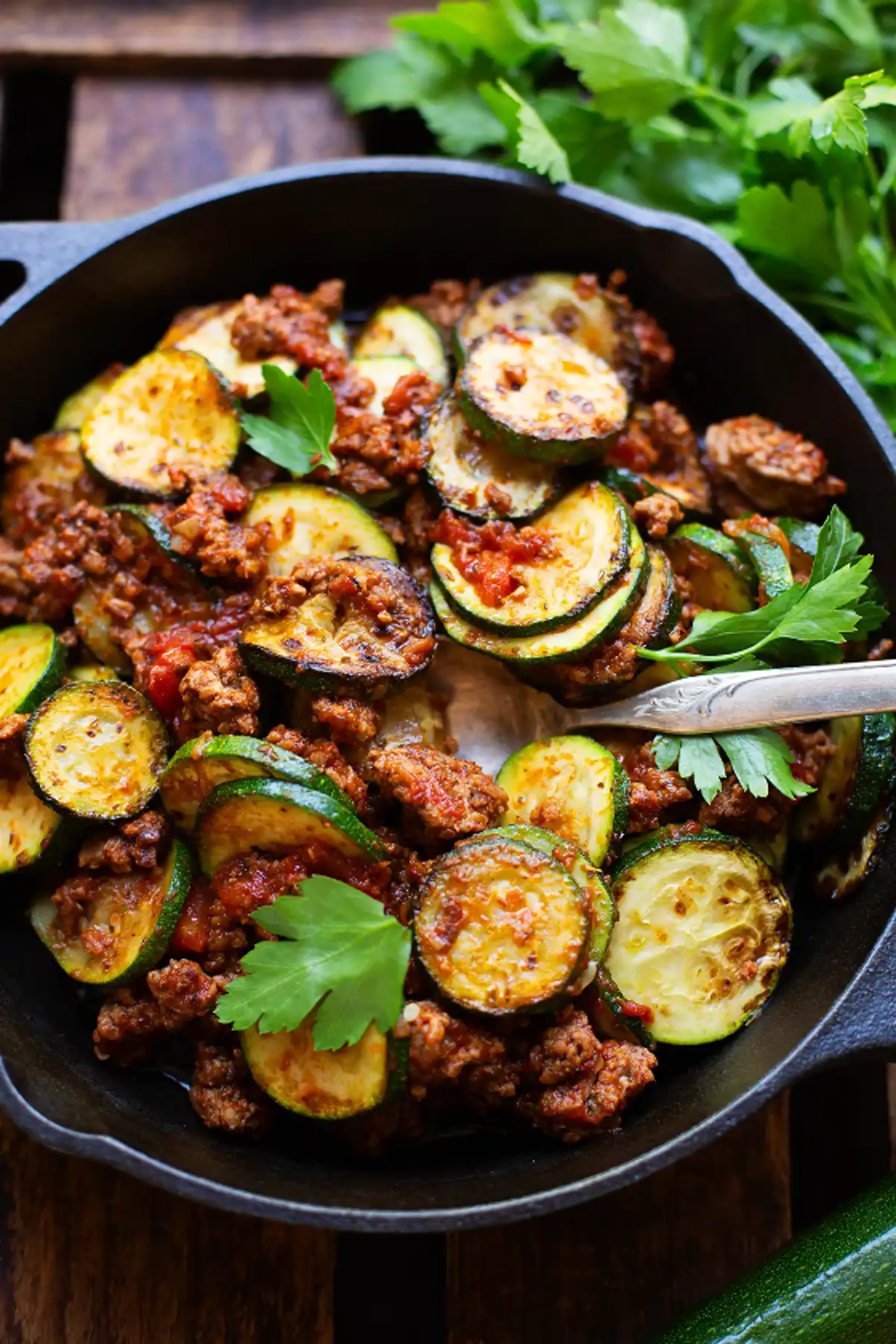 Zucchini-Hackfleisch-Pfanne