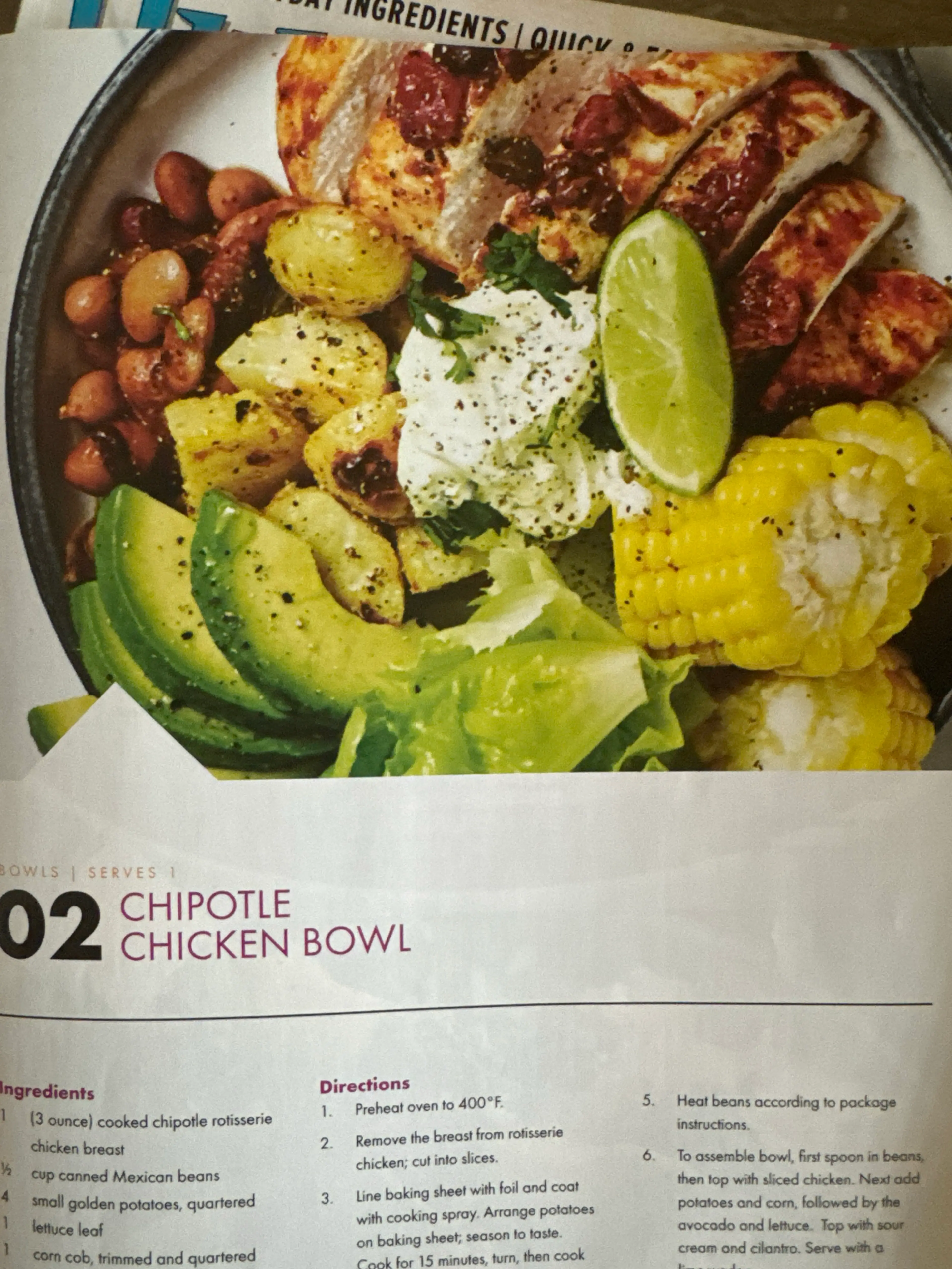 CHIPOTLE CHICKEN BOWL