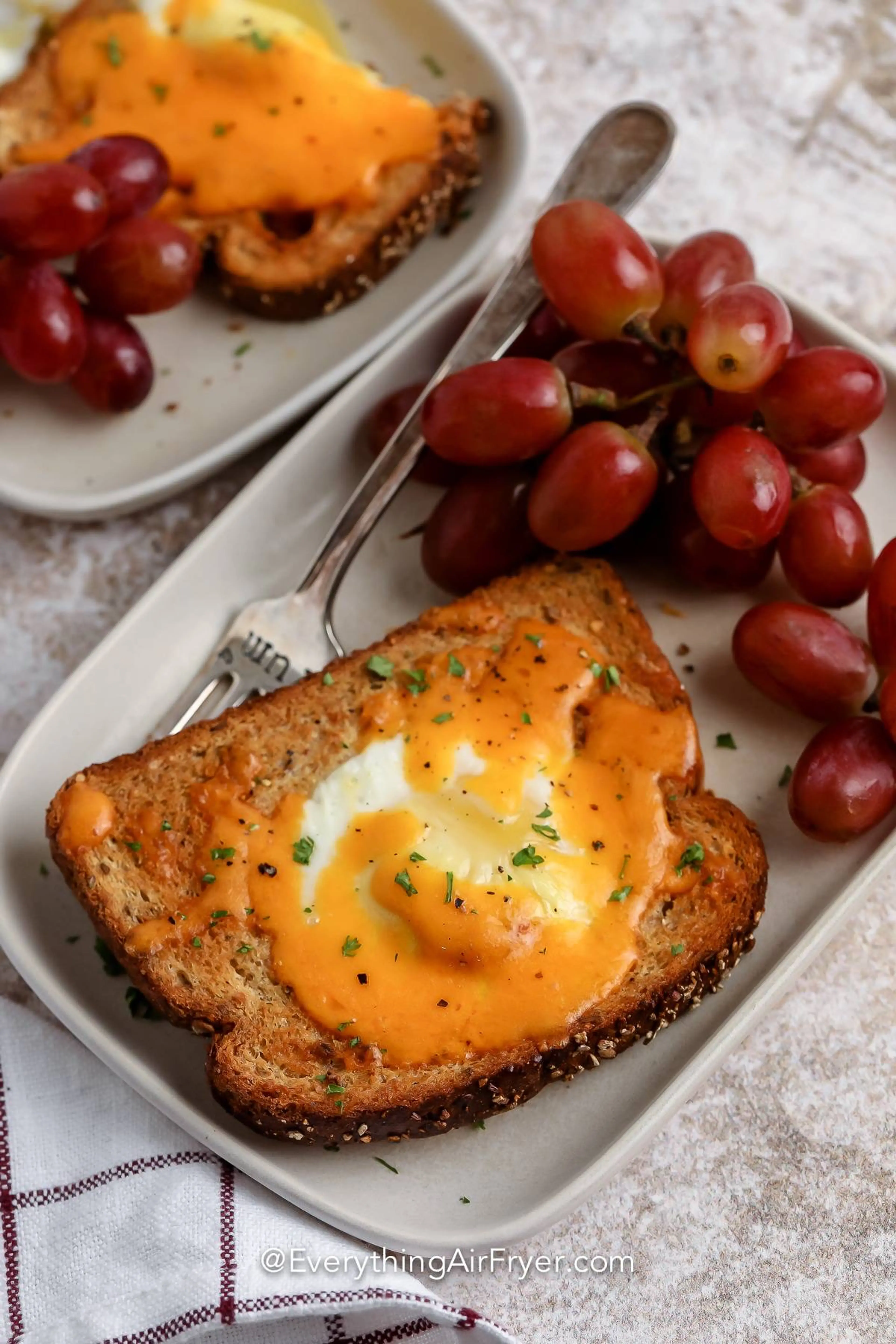 Air Fryer Eggs in a Hole