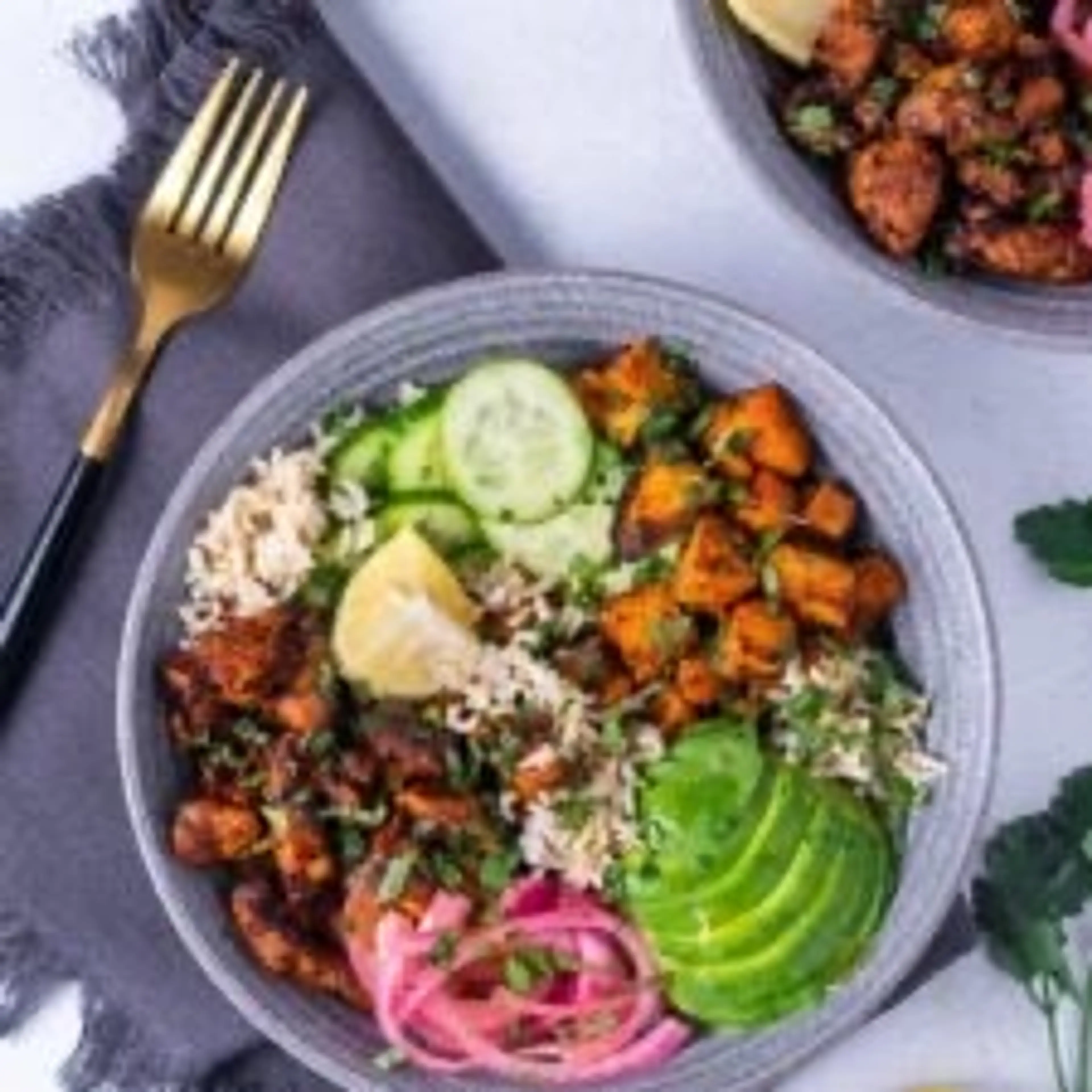 Honey Harissa Chicken Bowls
