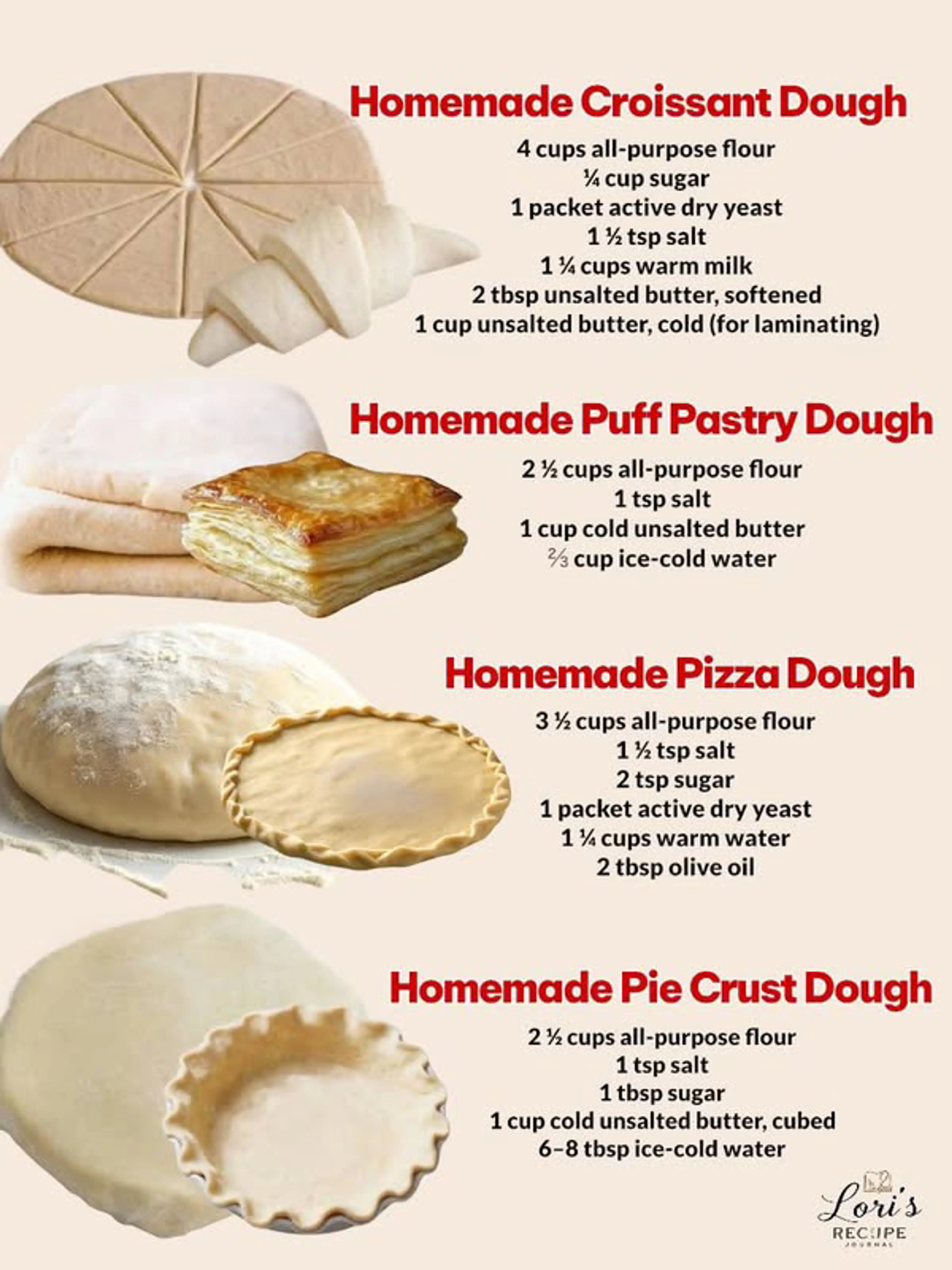 From Flaky Layers to Golden Crusts—homemade Doughs Made with
