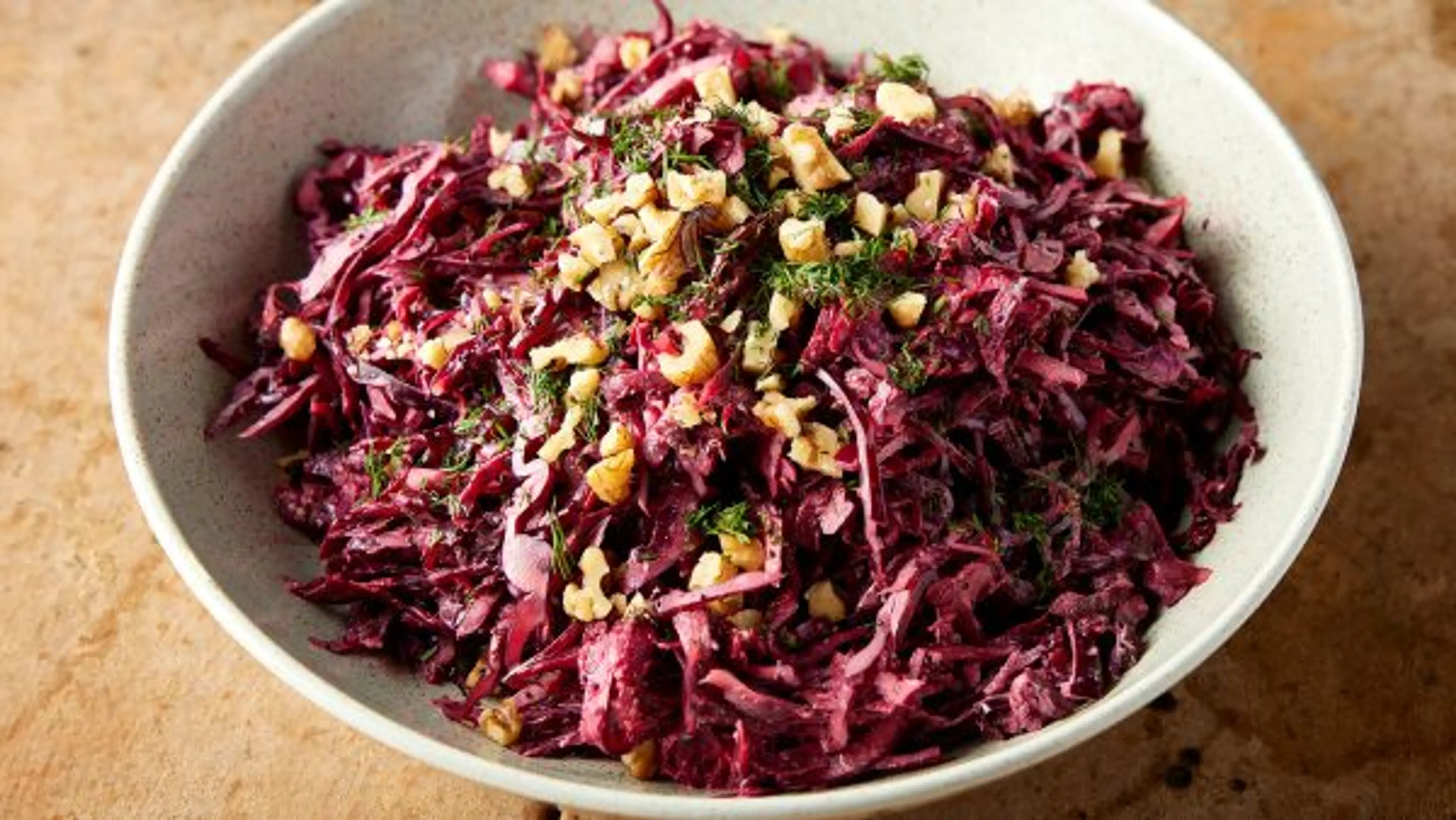 Red-on-Red Slaw with Horseradish and Dill