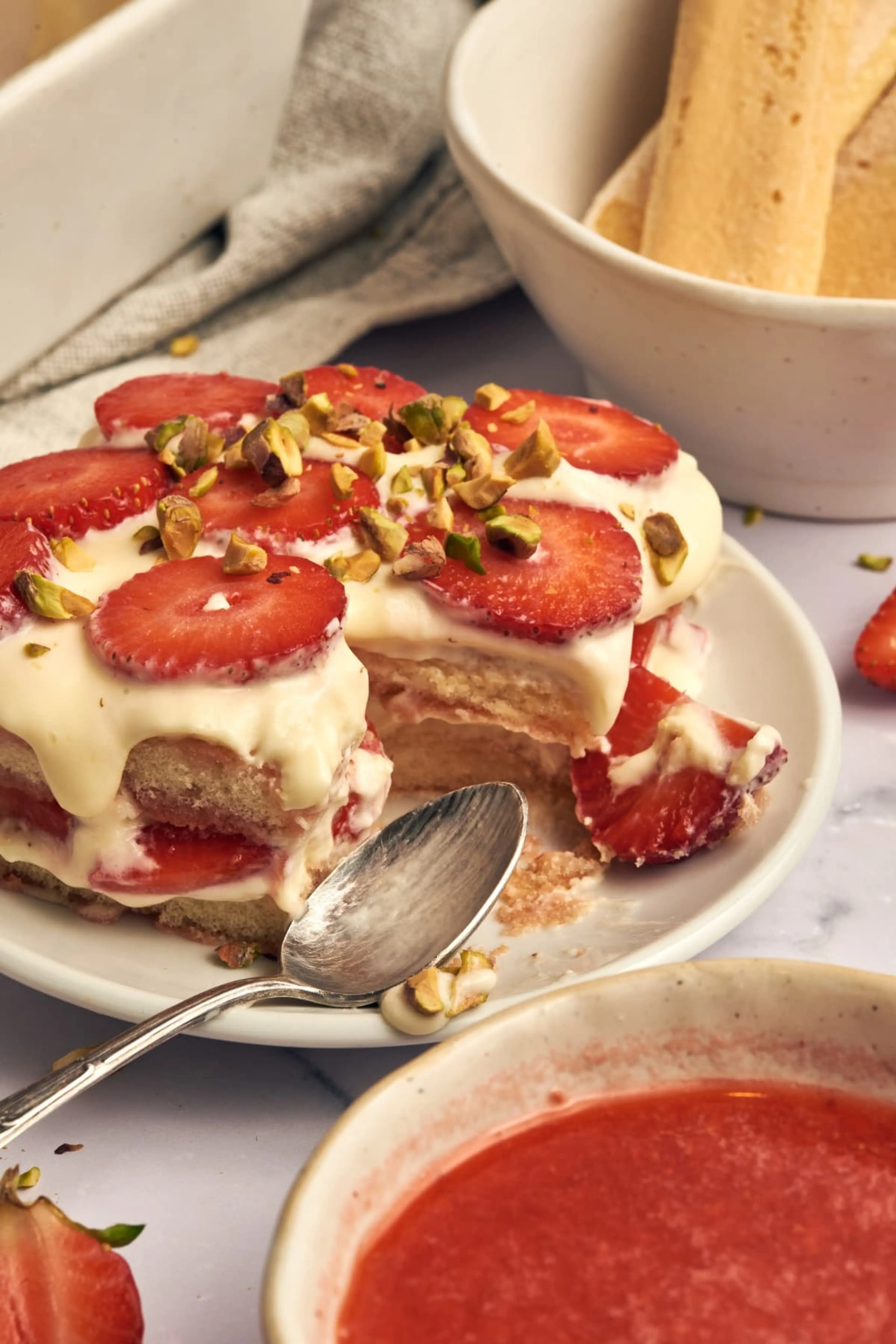 Strawberry tiramisu