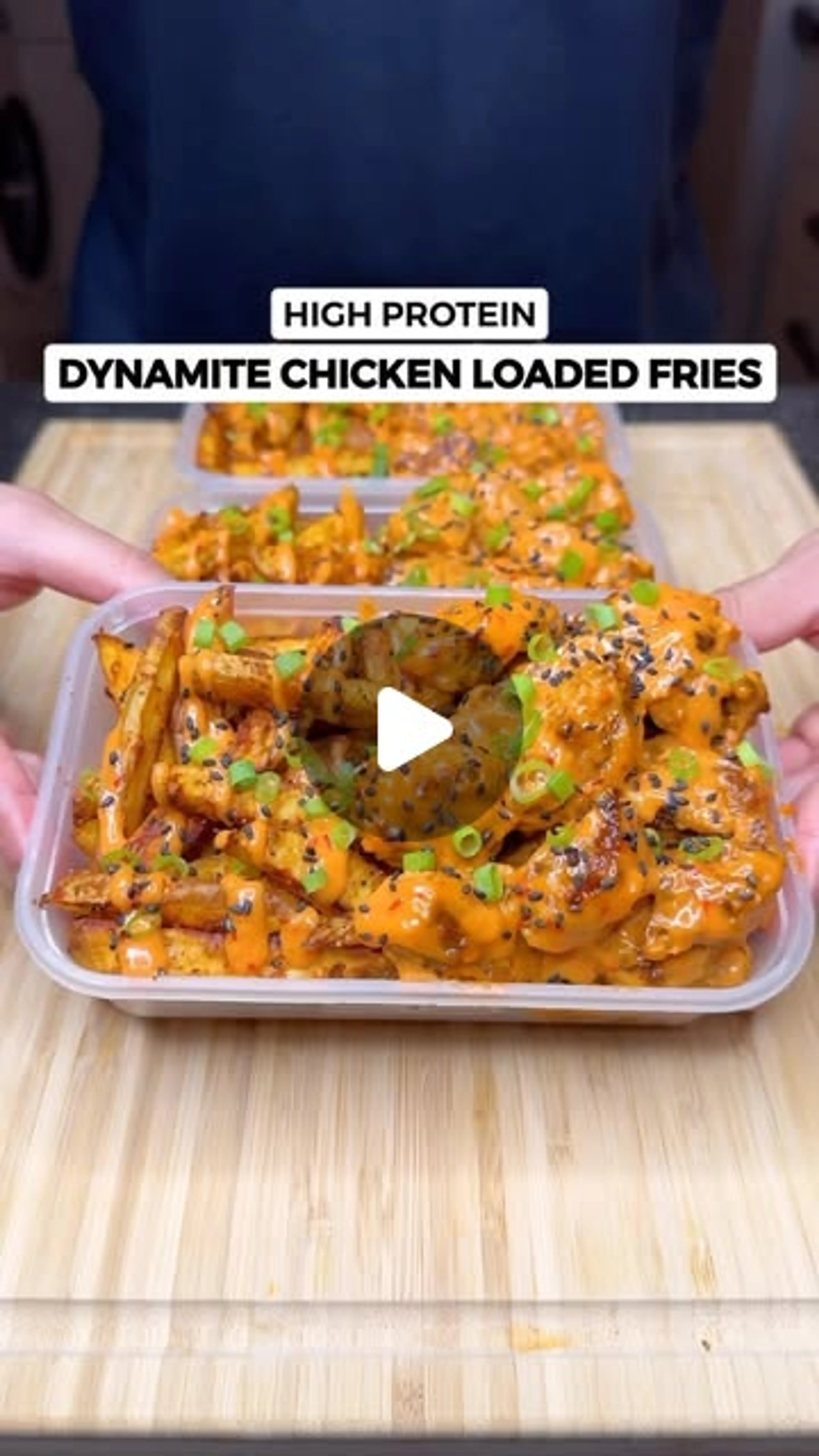 High Protein Dynamite Chicken Loaded Fries! Only 510 Calorie
