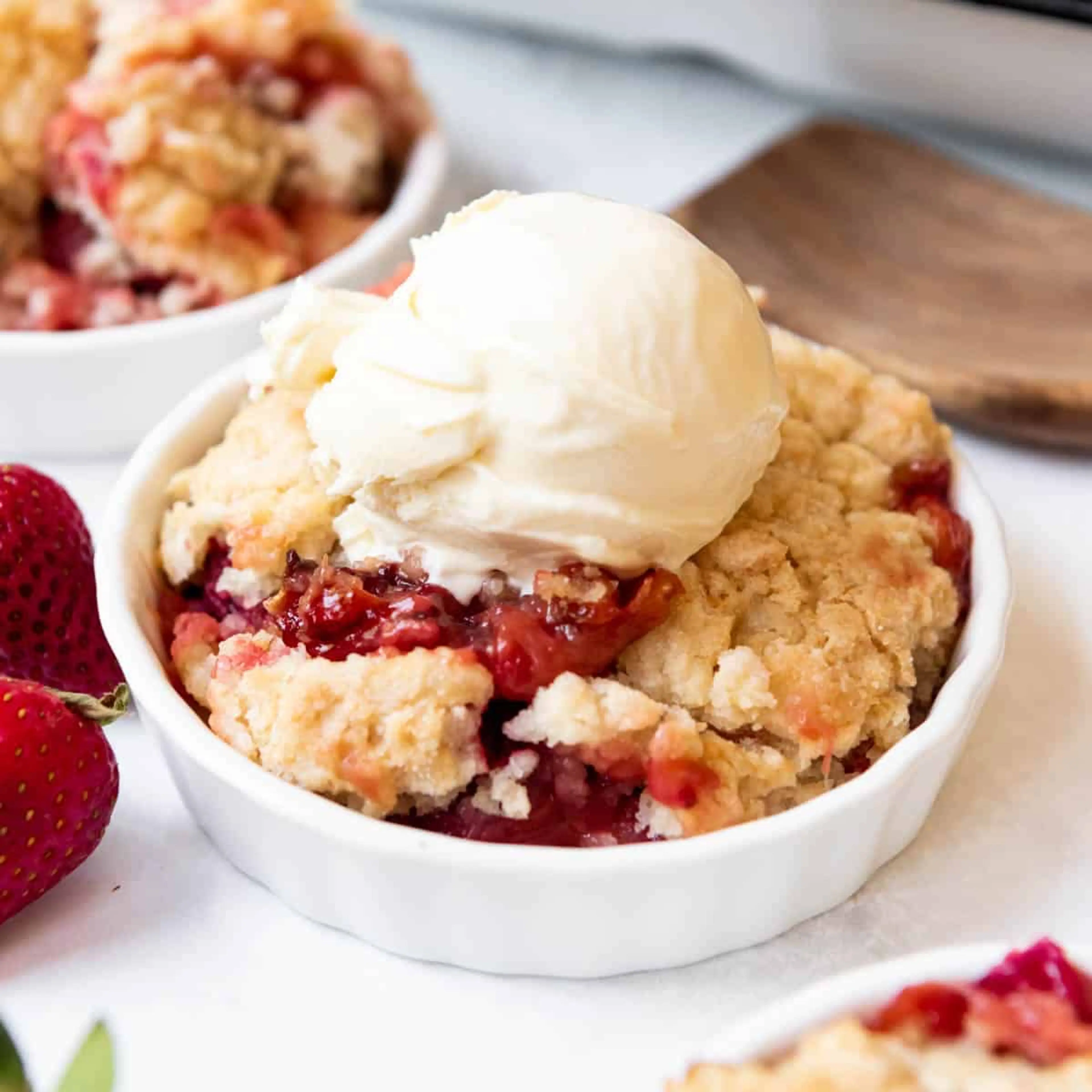 Strawberry Rhubarb Cobbler