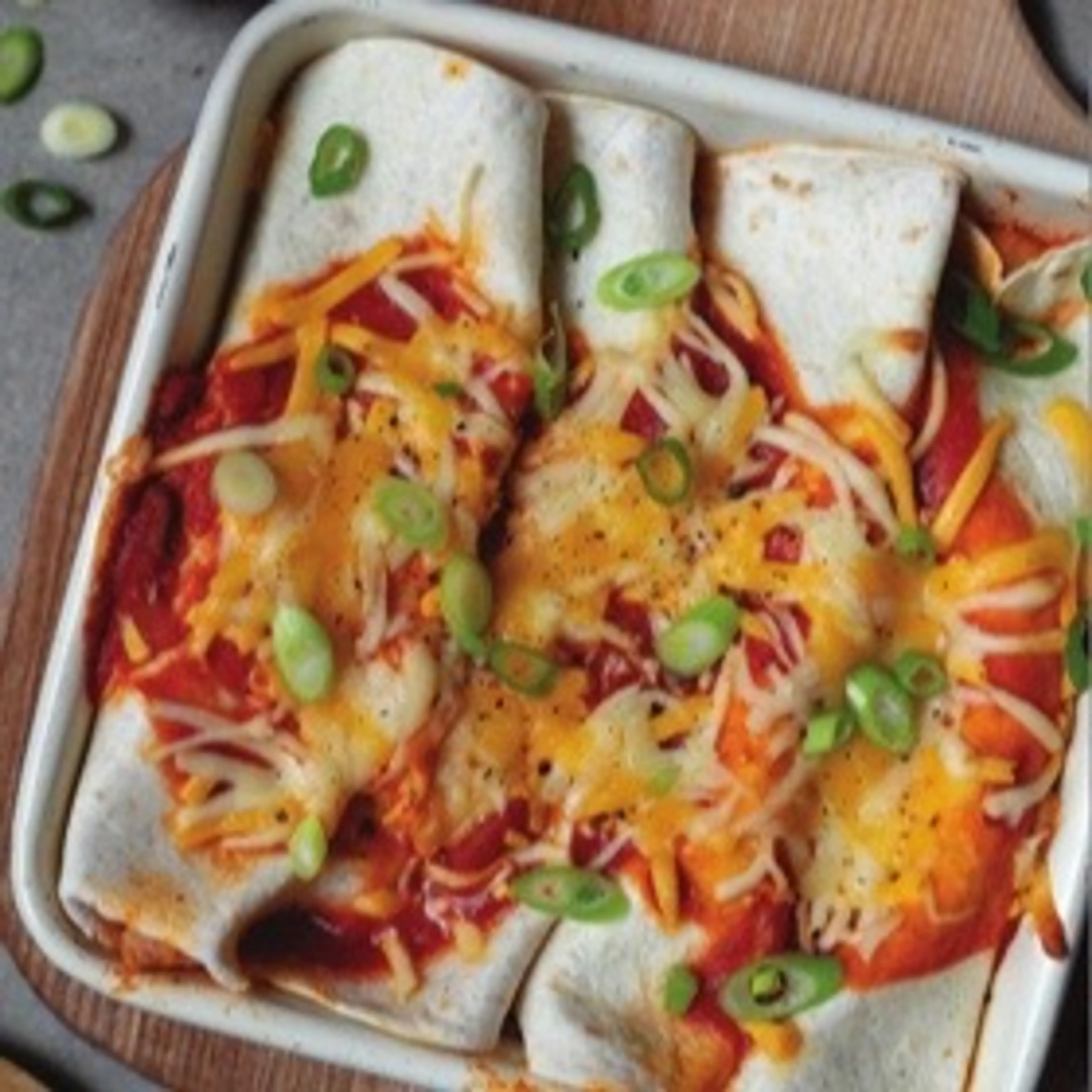 Buffalo chicken enchiladas