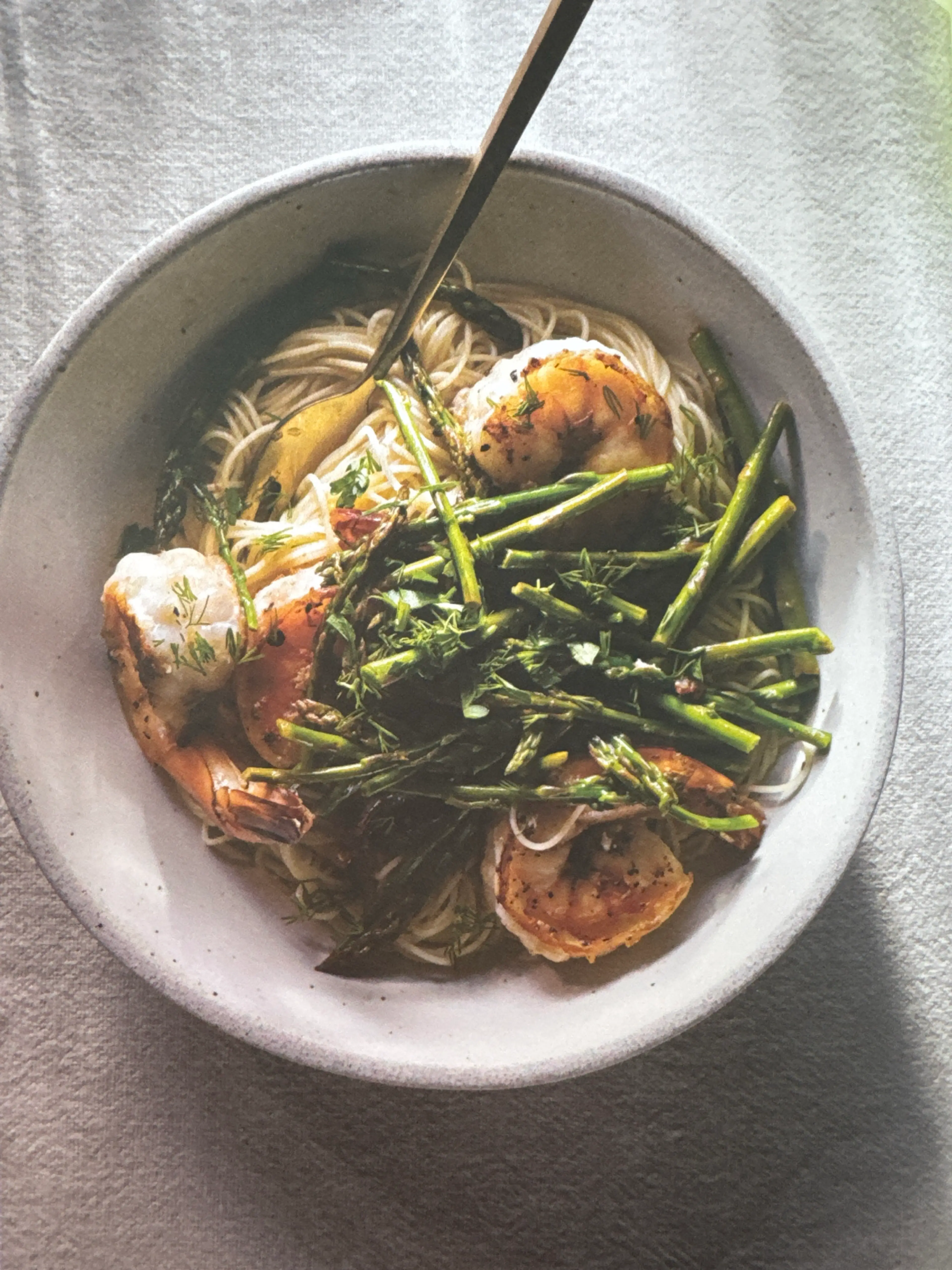 Angel Hair Pasta WITH LEMON AND WHITE WINE SCAMPI SAUCE