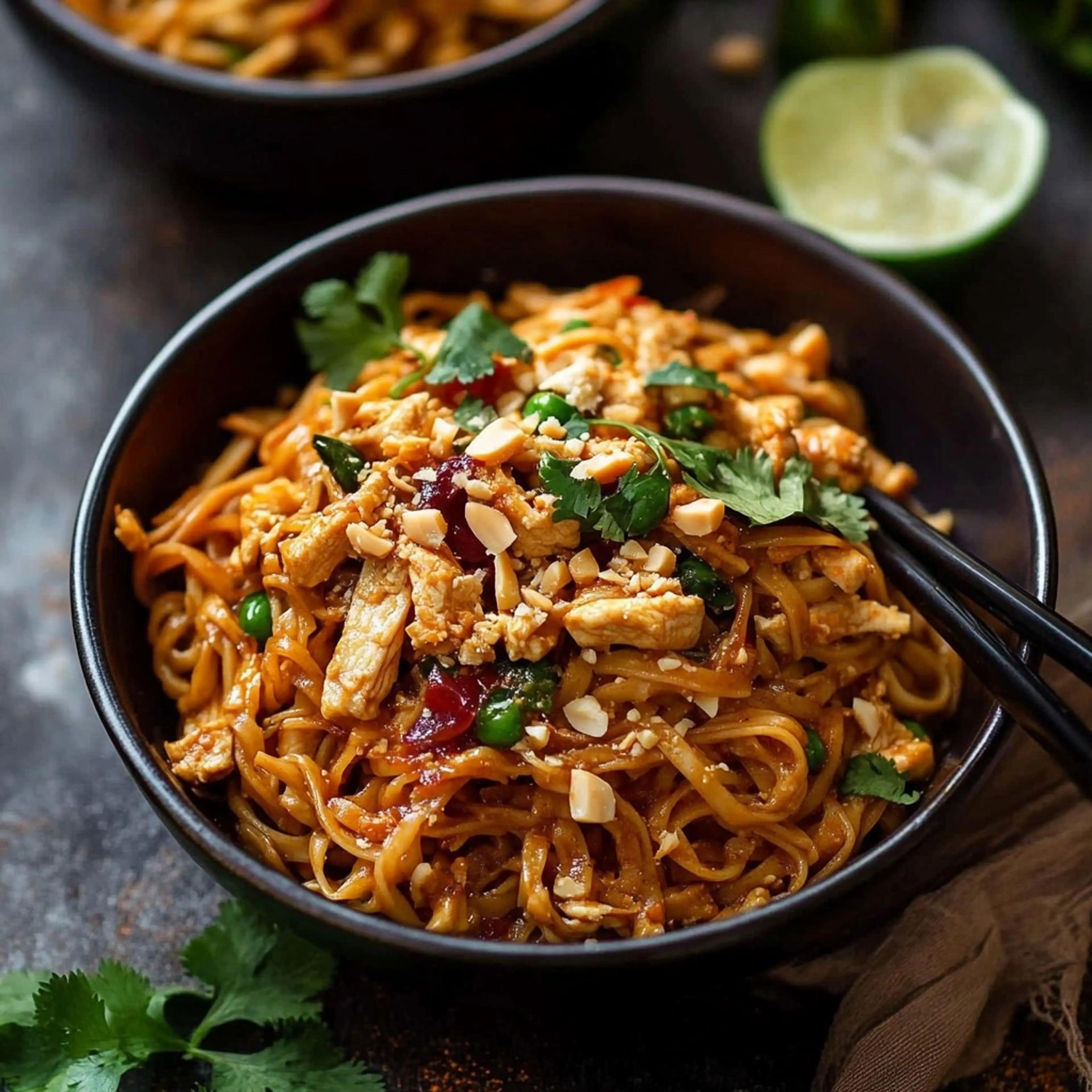 12 Minute Thai Chicken Peanut Noodles