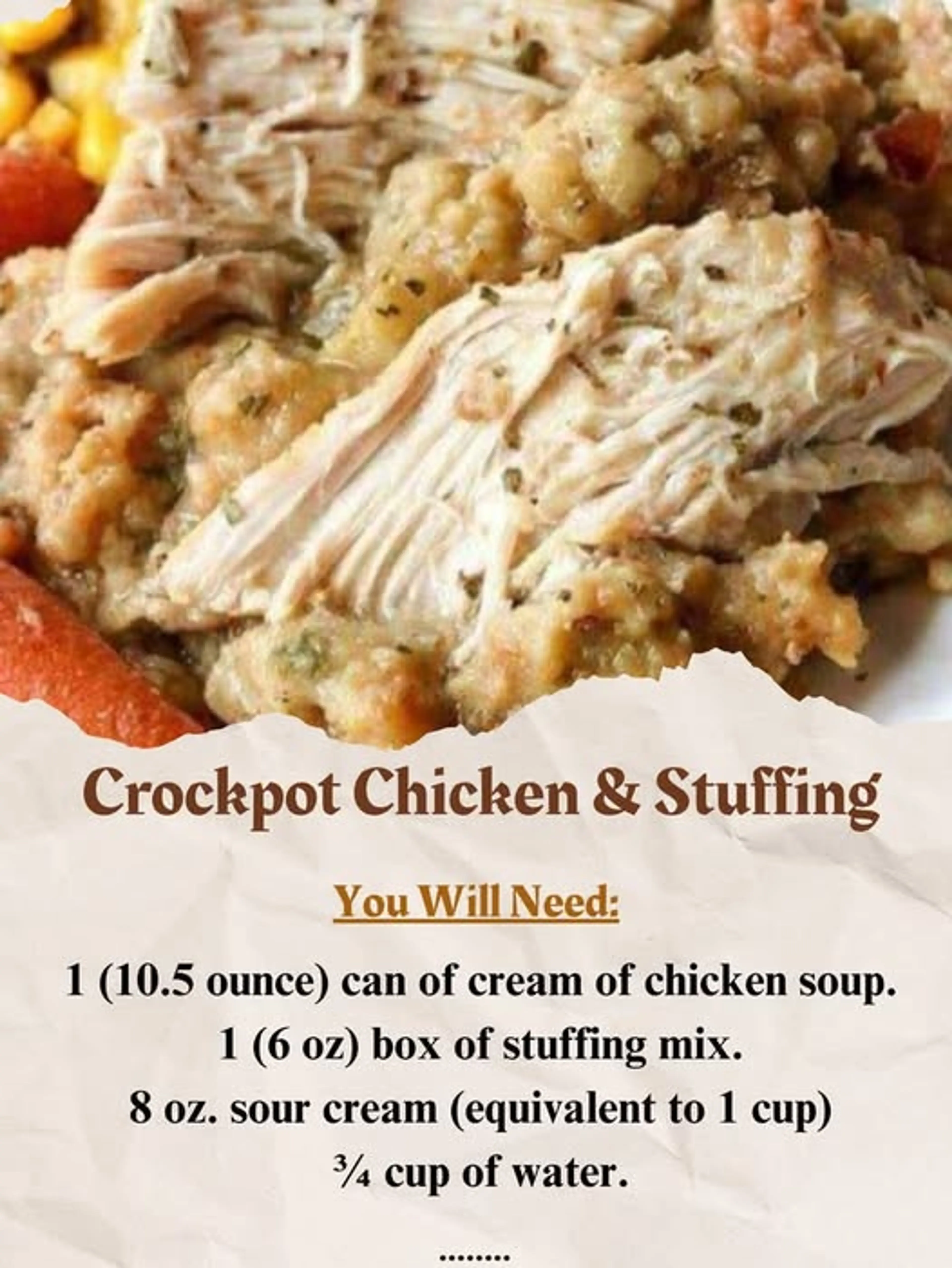 Crockpot Chicken & Stuffing
