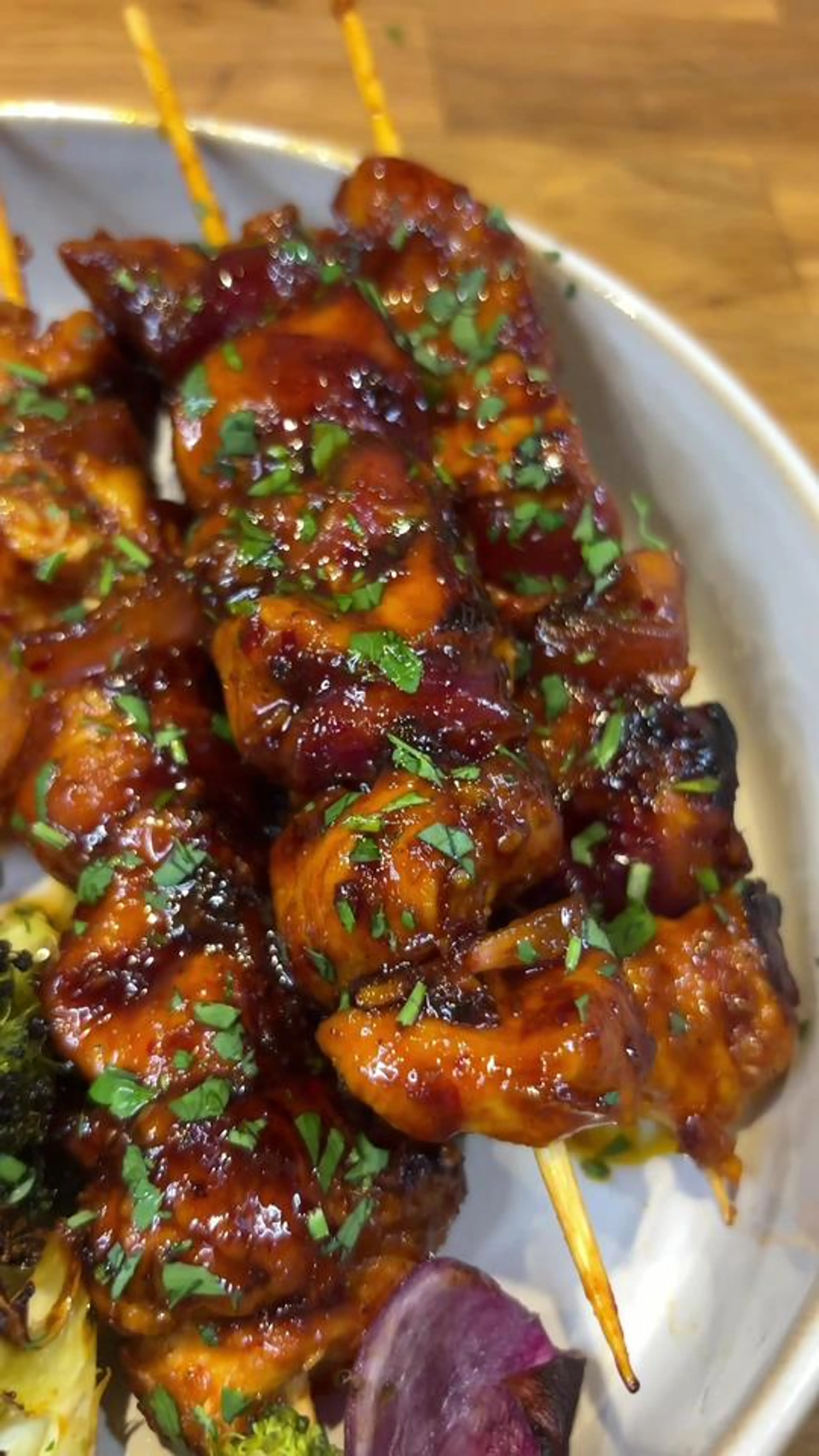 Hot Honey Chicken Skewers