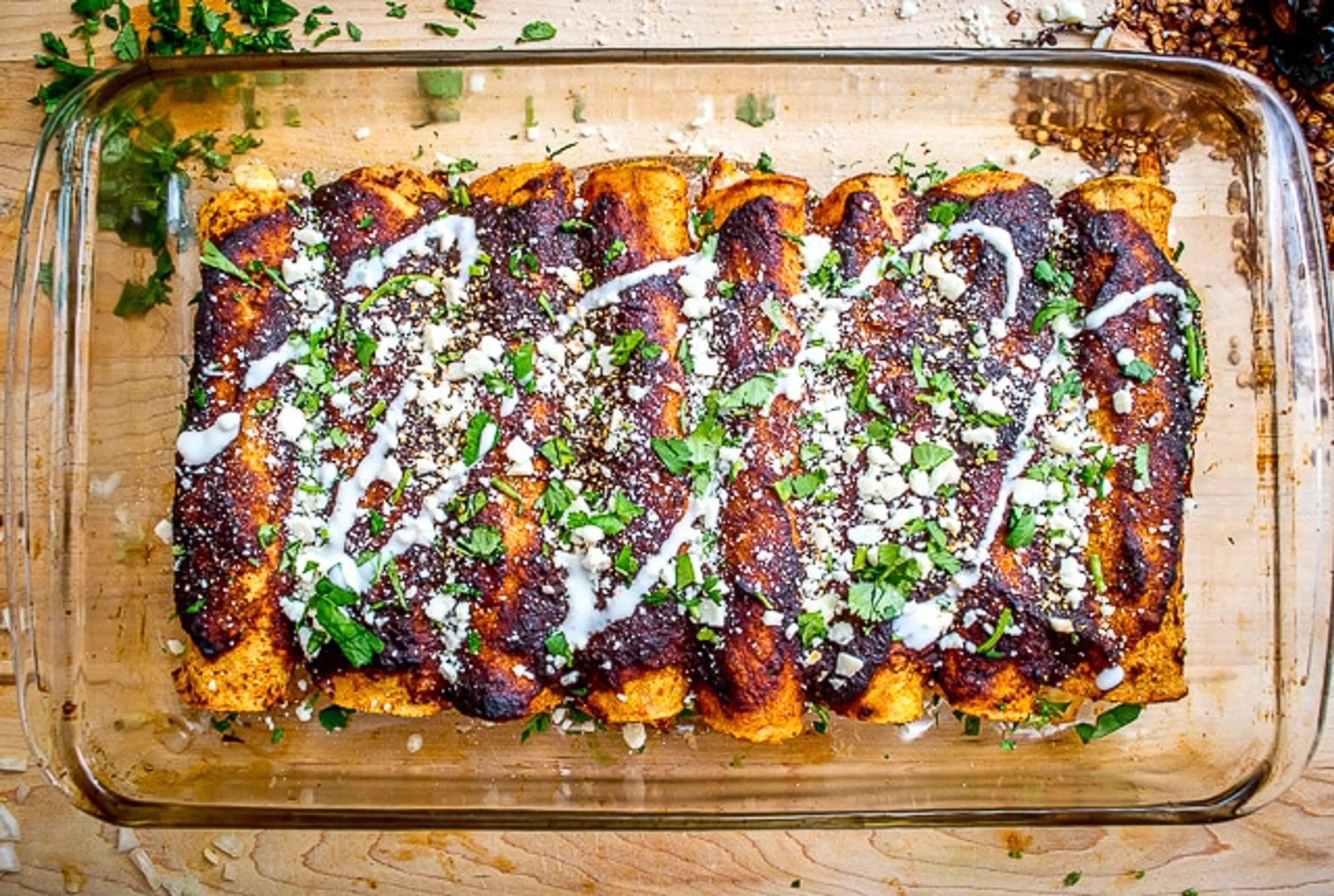 Ancho Chicken Enchiladas