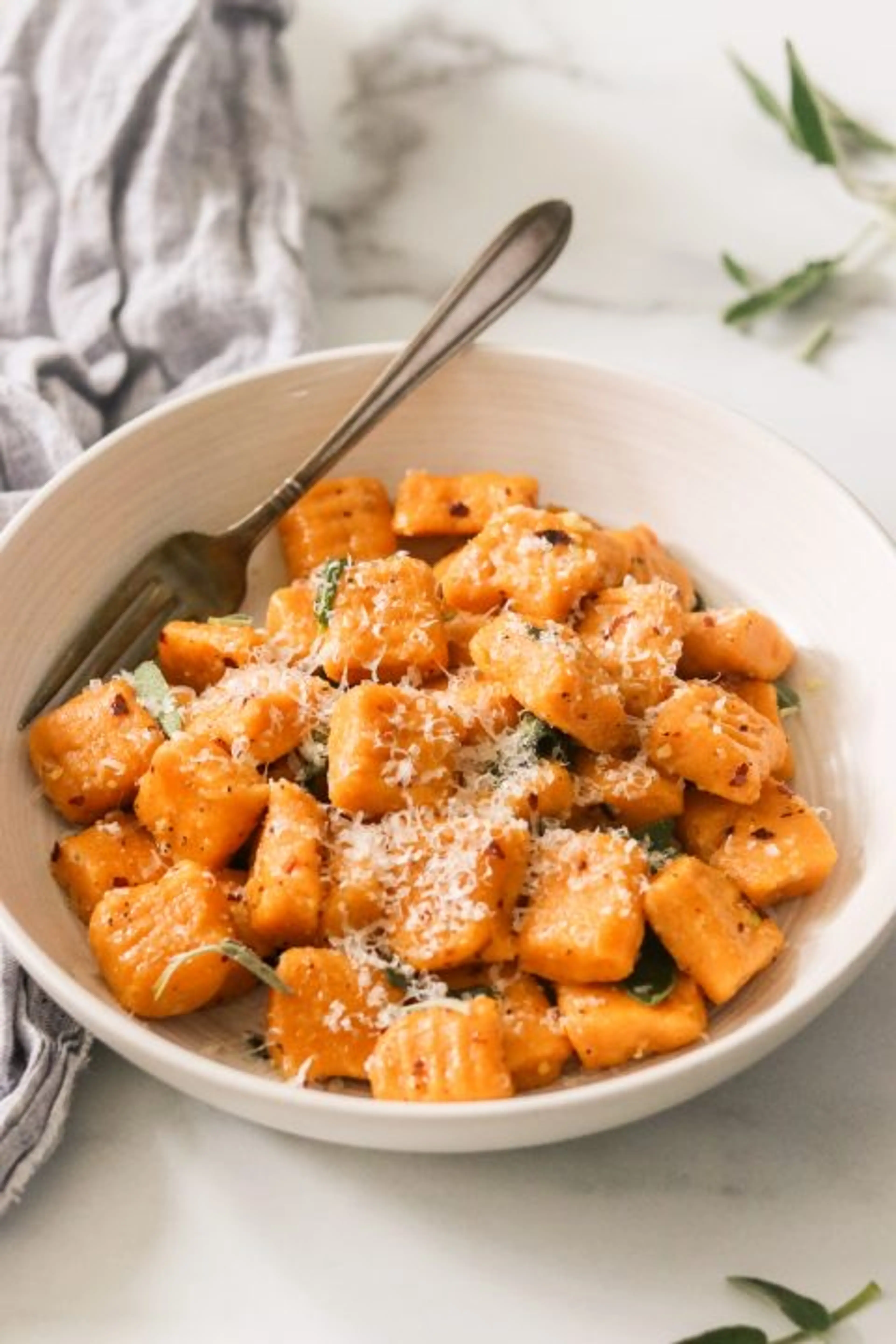 Sweet Potato Gnocchi with Garlic Brown Butter