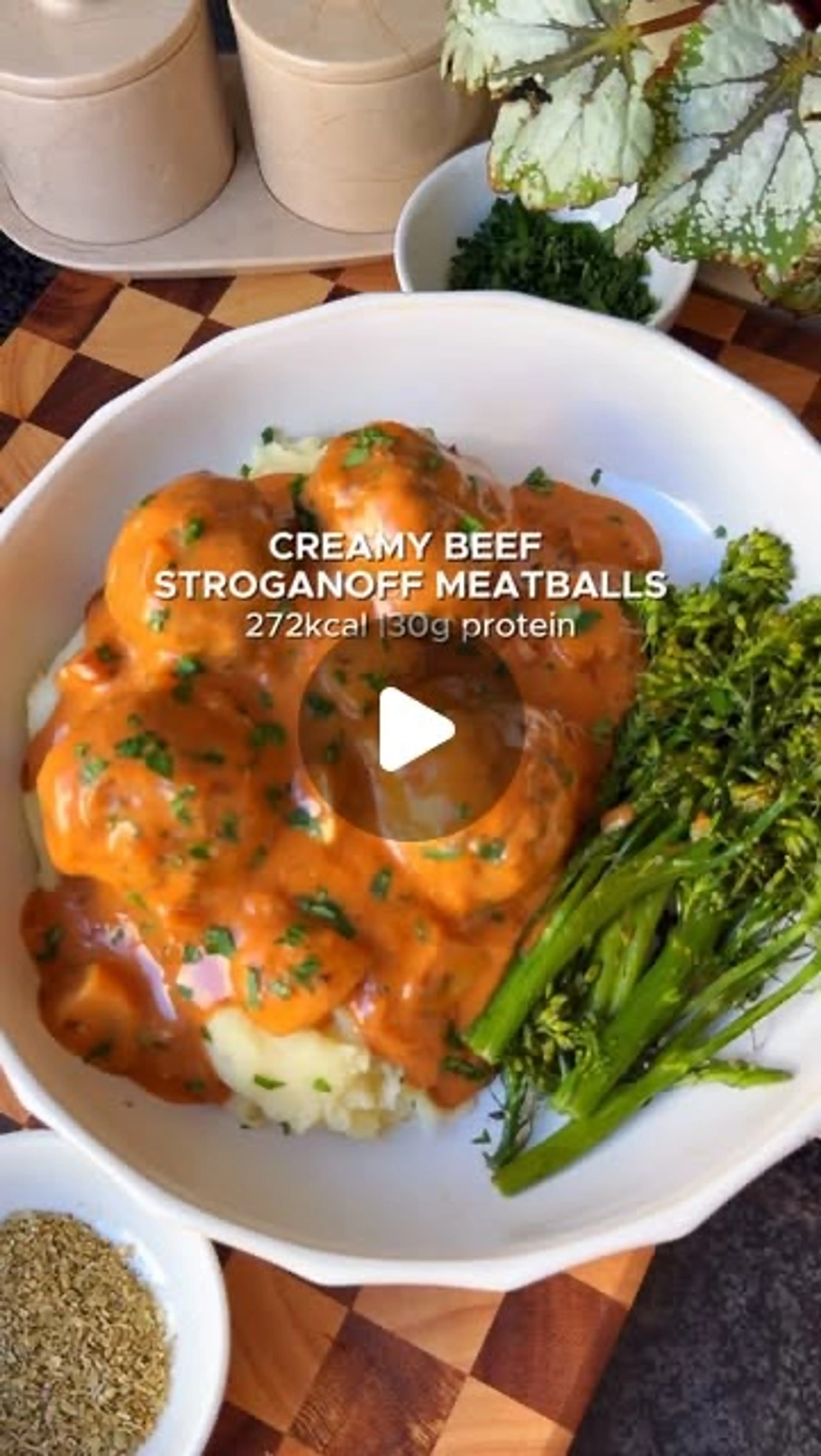 Creamy Beef Stroganoff Meatballs