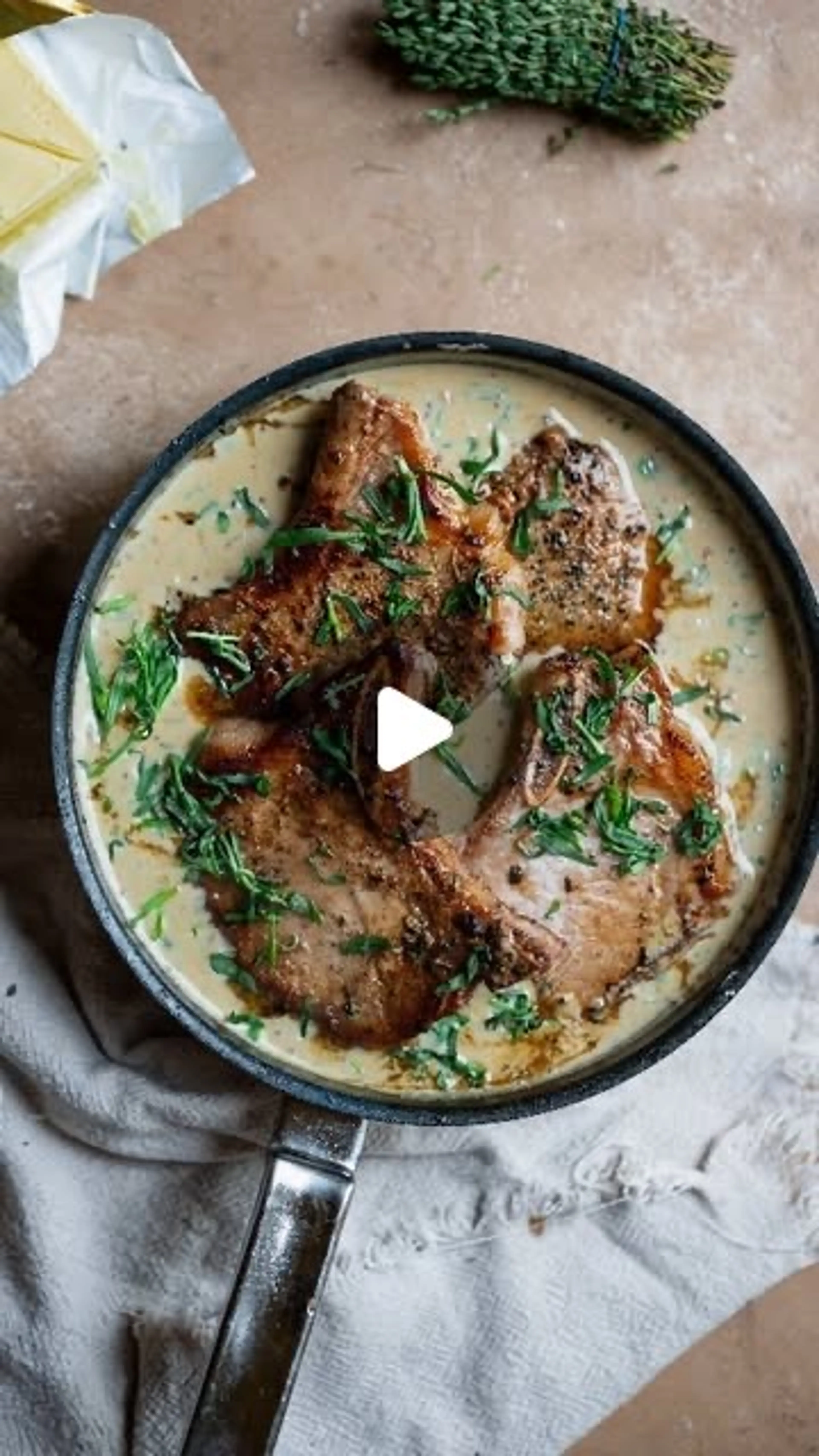 One Pan Pork Chops With Mustard Sauce