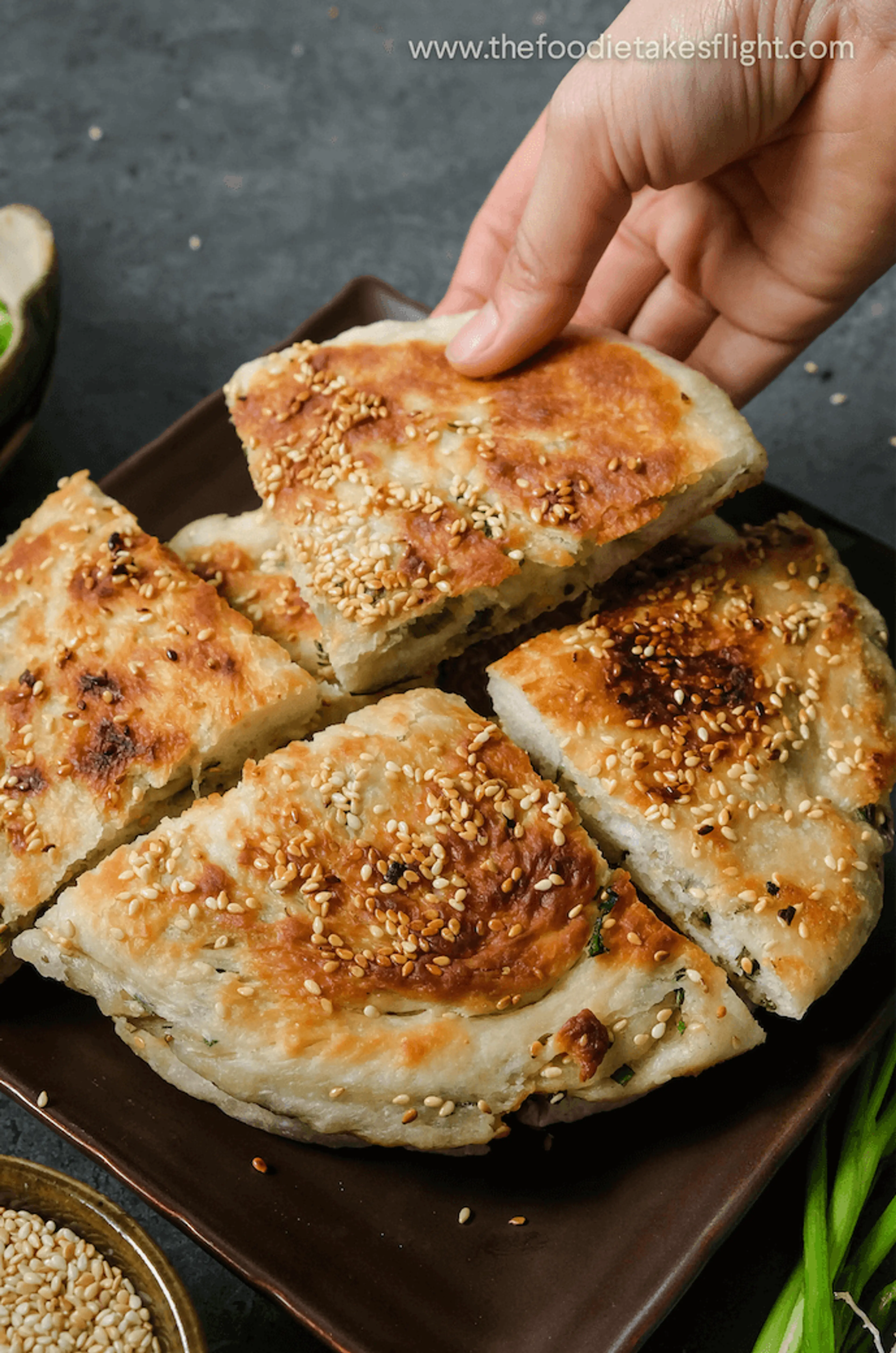 Scallion Bing or Chinese Flat Bread (羌饼)