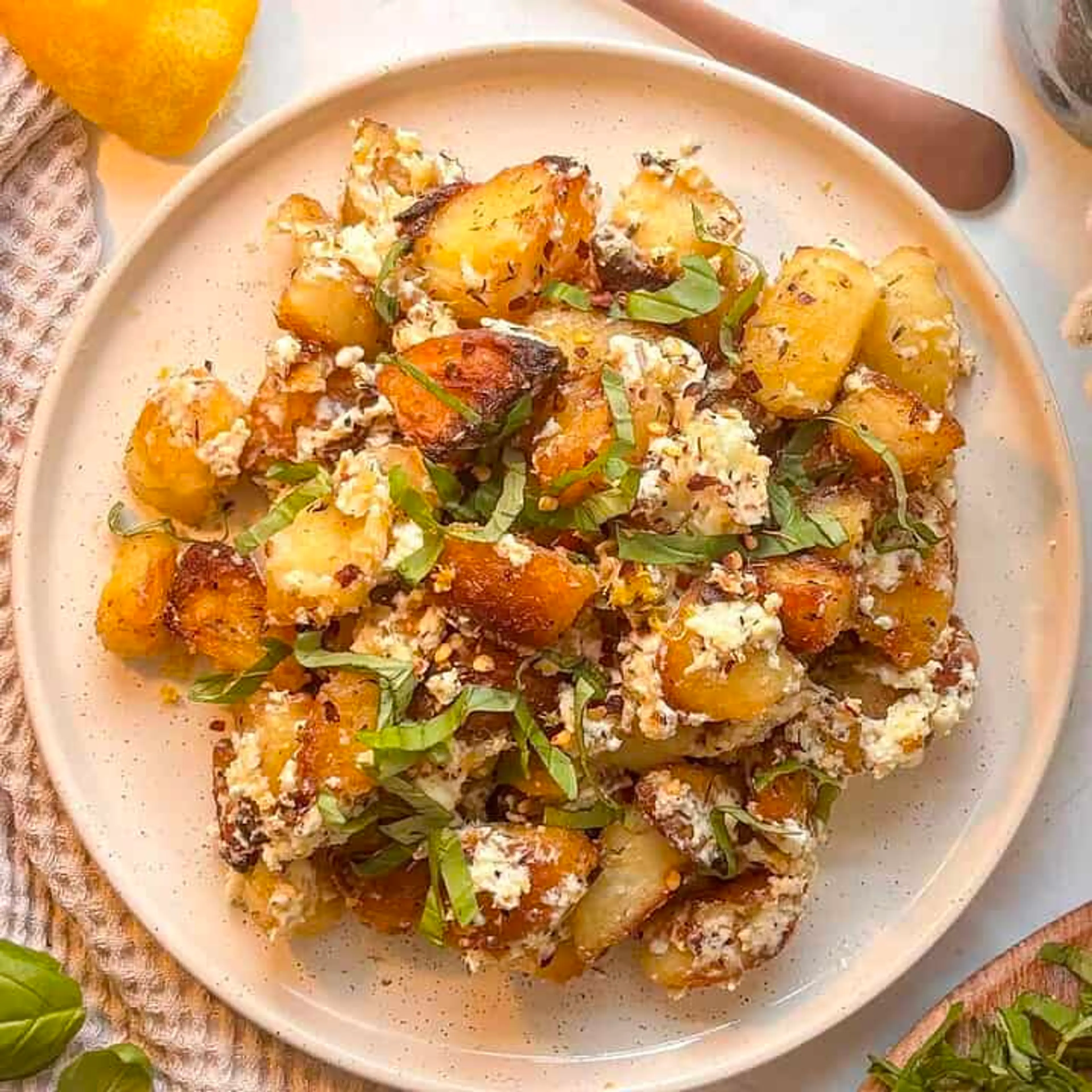 Baked Feta Potatoes