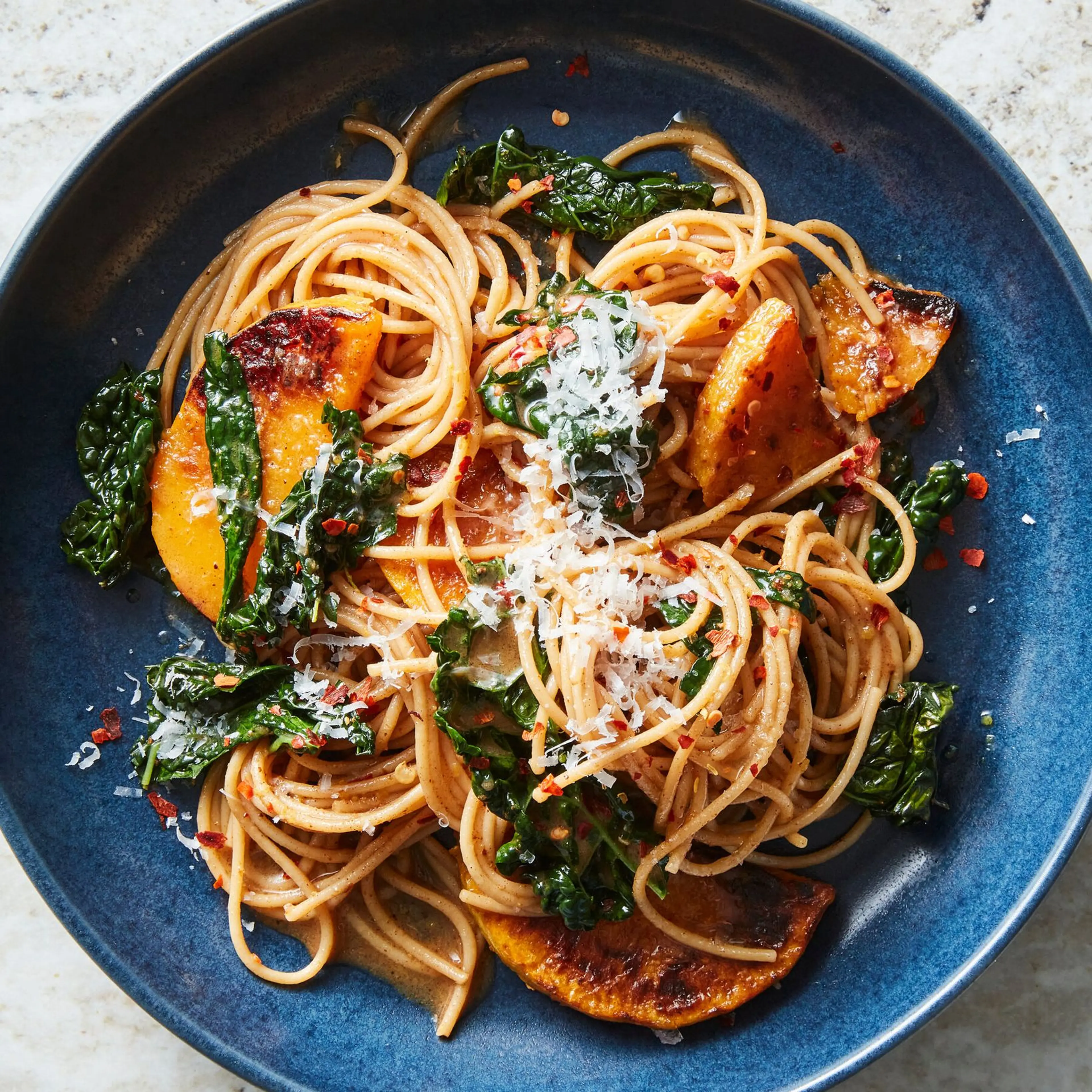 Pasta With Butternut Squash, Kale and Brown Butter
