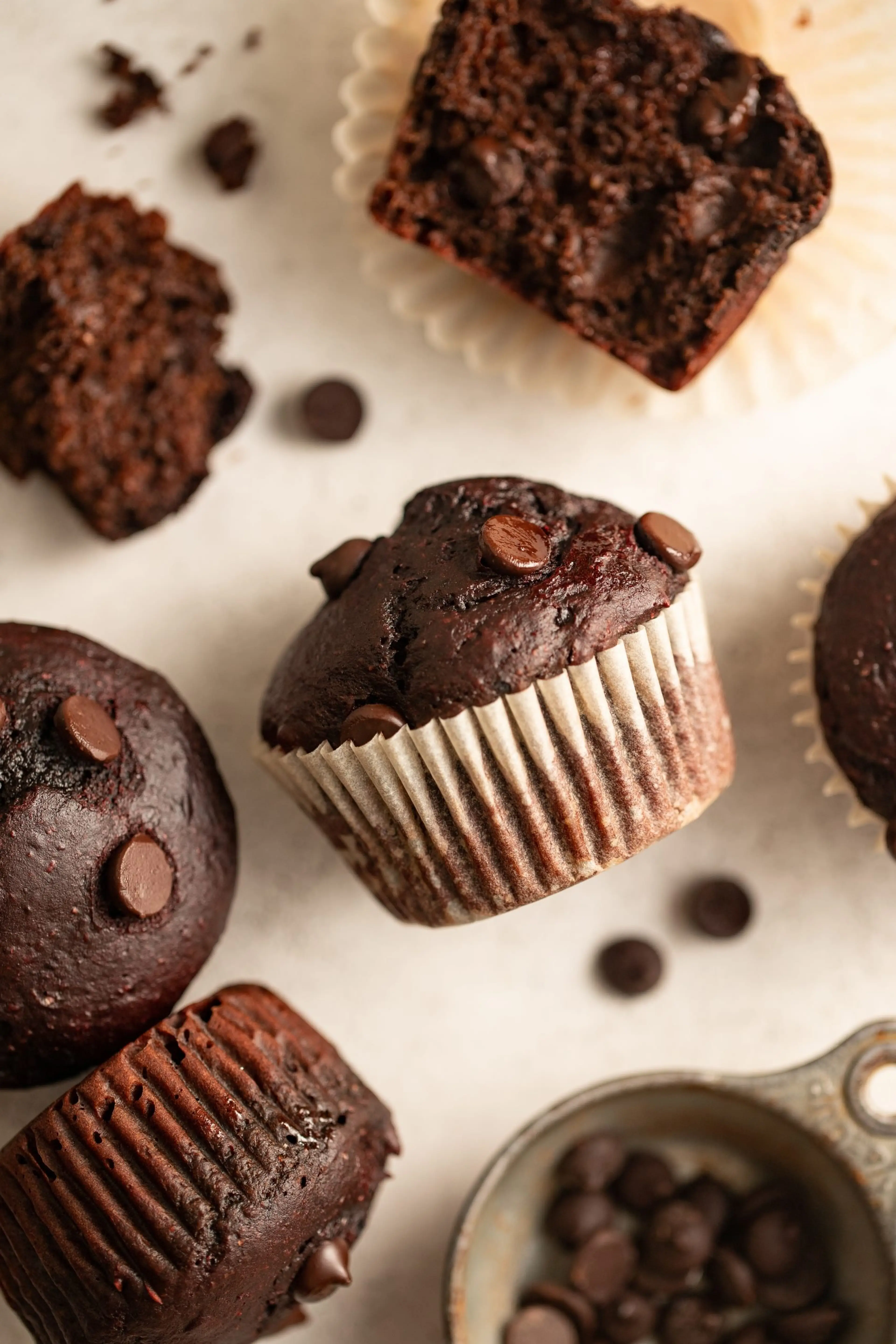 Moist Beetroot Chocolate Muffins