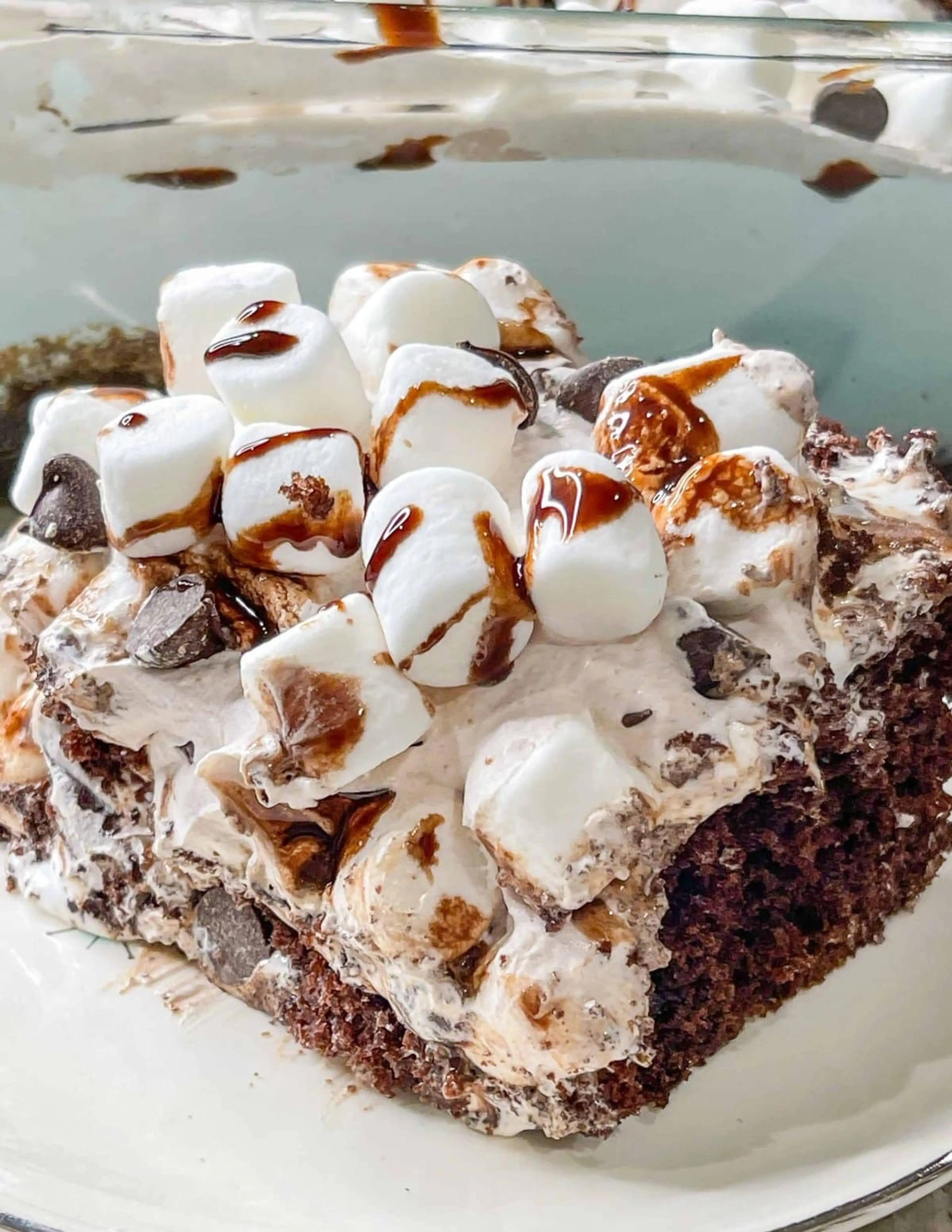 Hot Chocolate Poke Cake