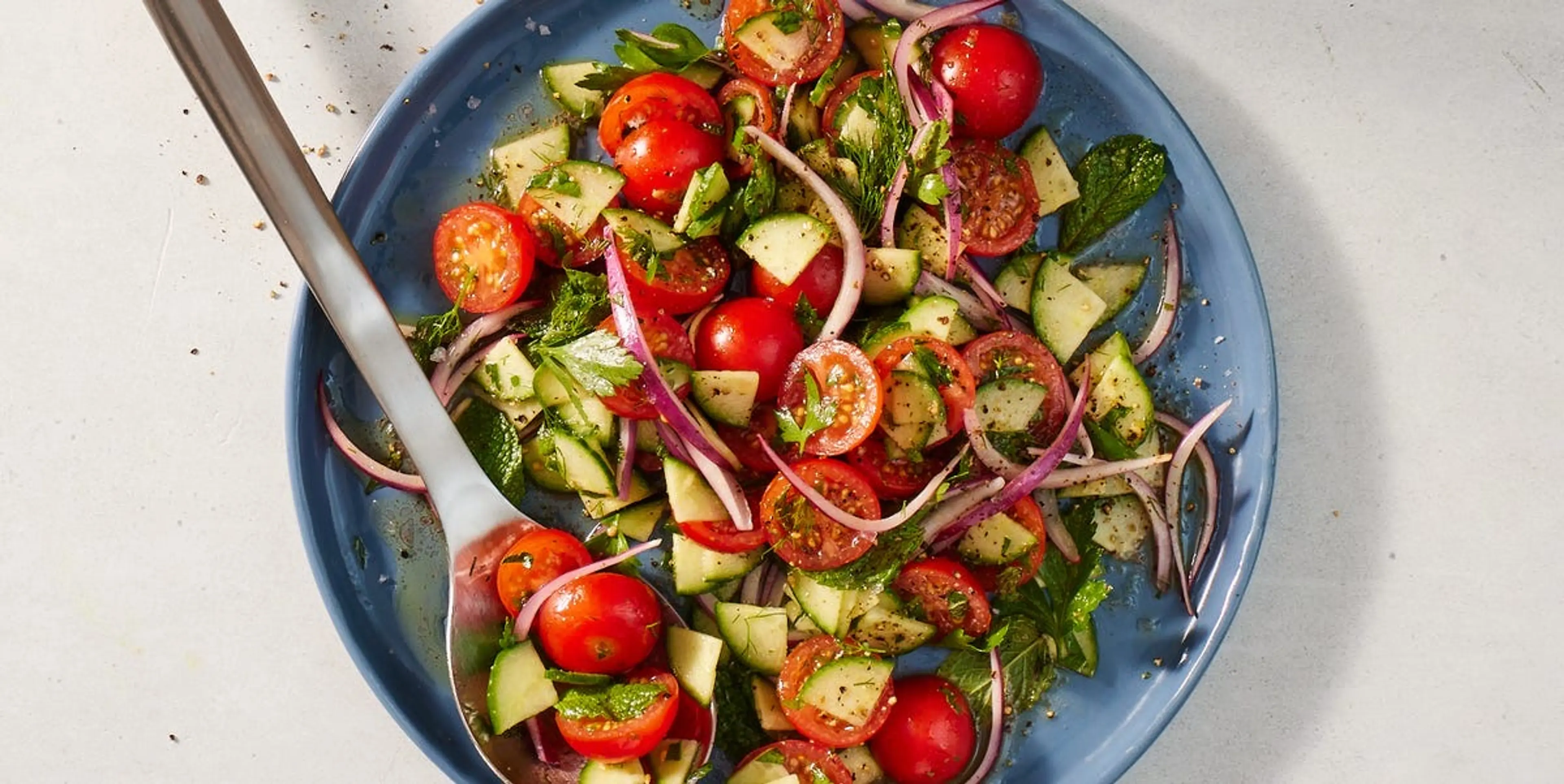 Cucumber, Tomato, and Onion Salad