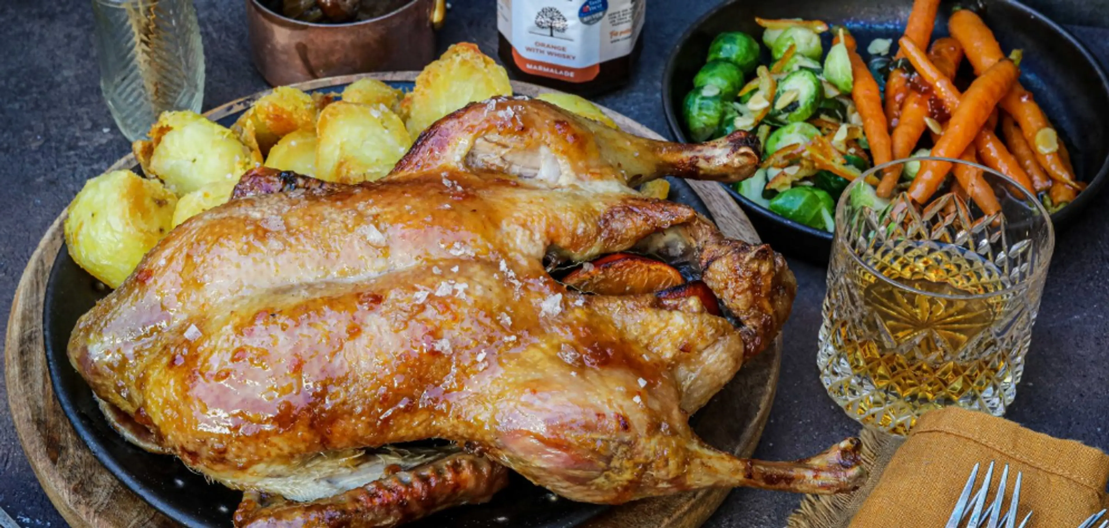 Orange and Whisky Roasted Duck