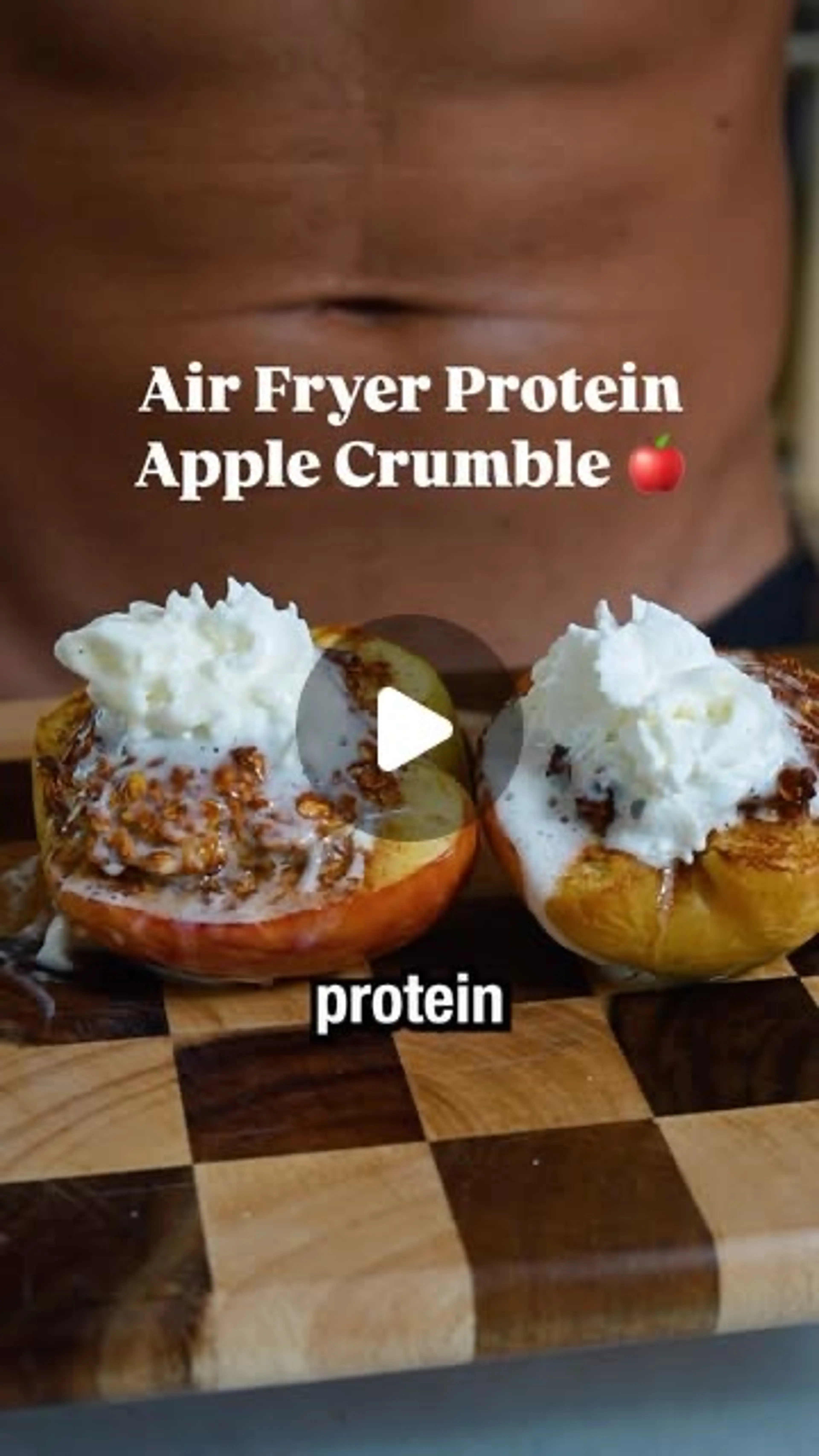 Air Fryer Protein Apple Crumble