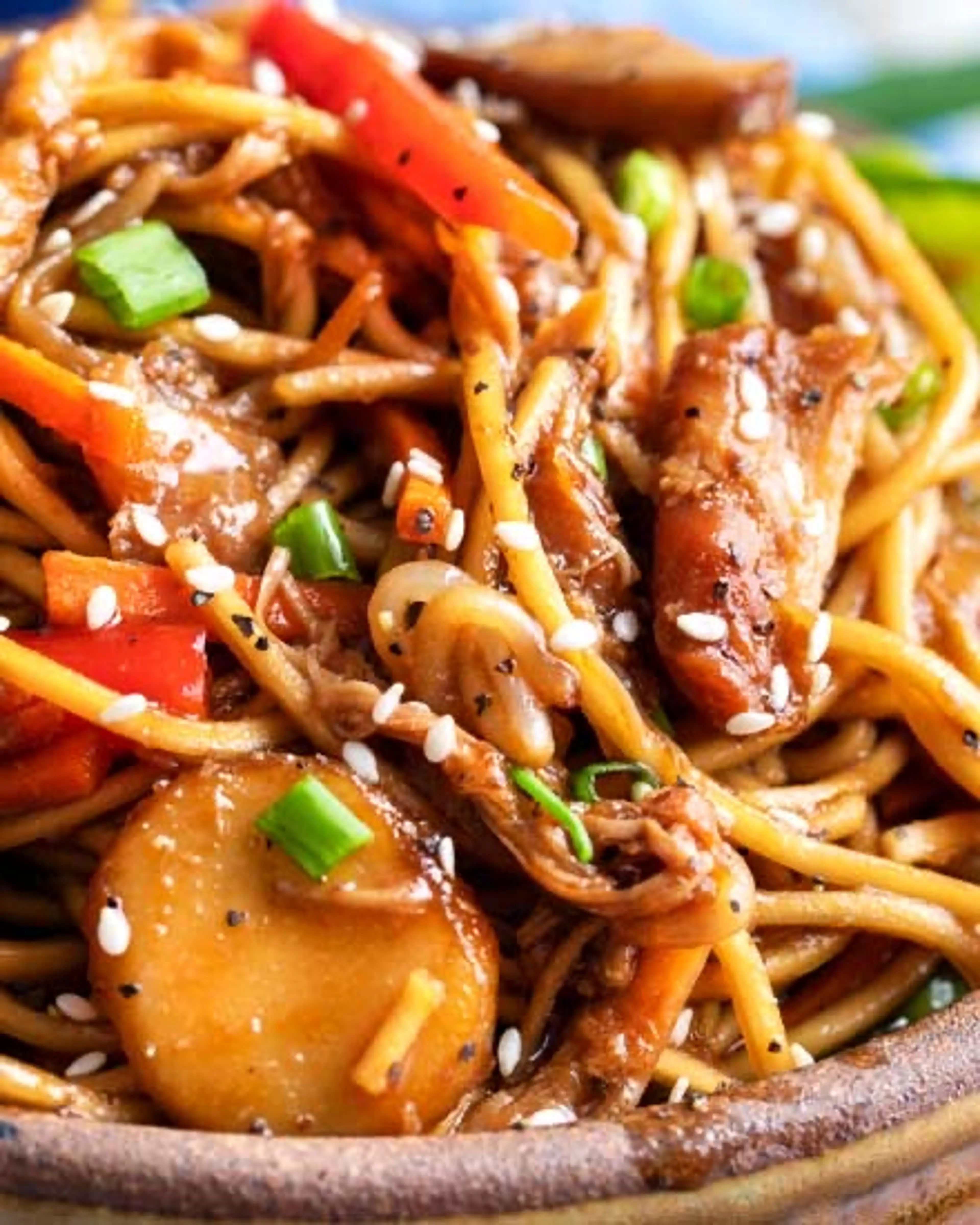 Easy Crockpot Chicken Lo Mein