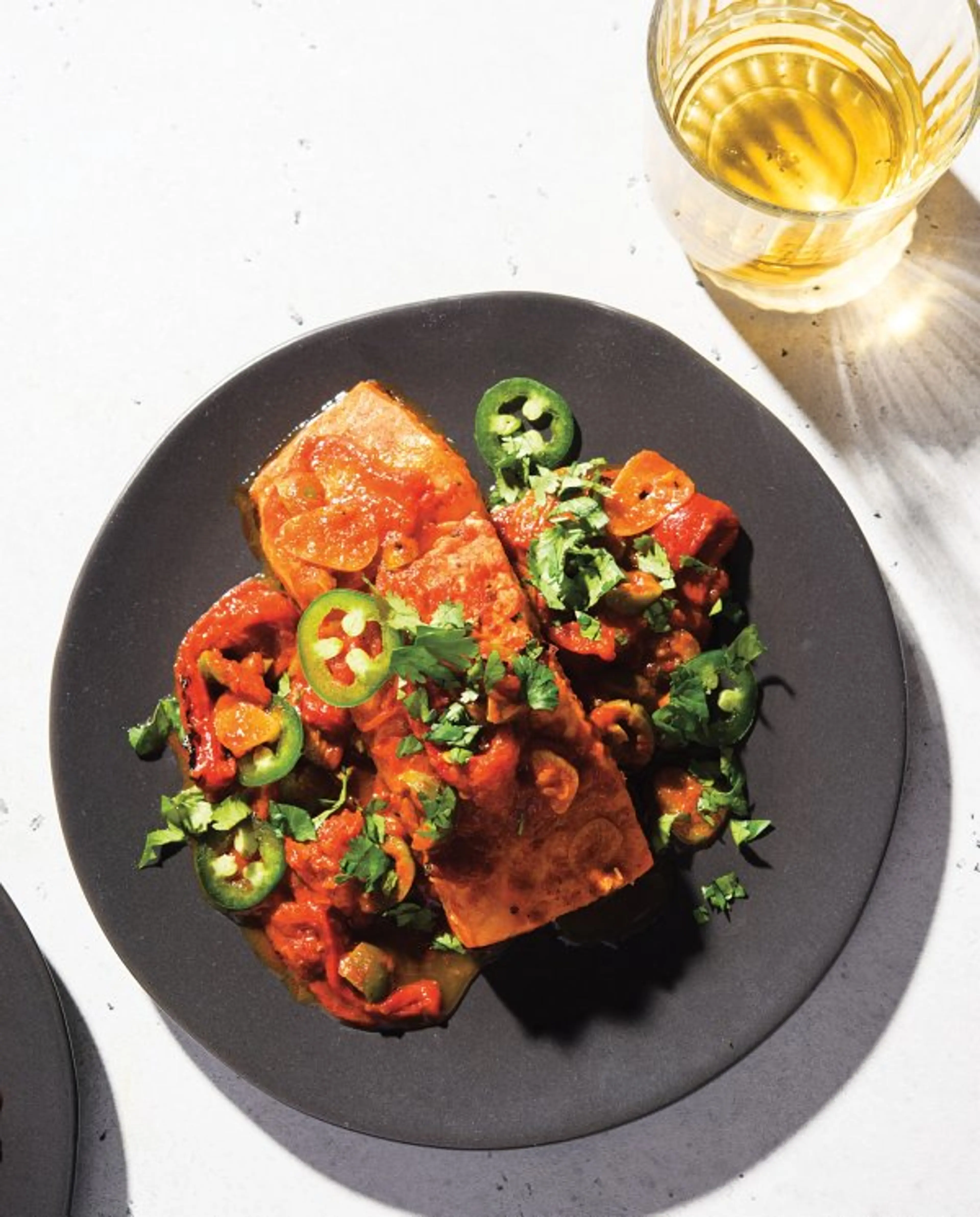 Salmon with Matbucha